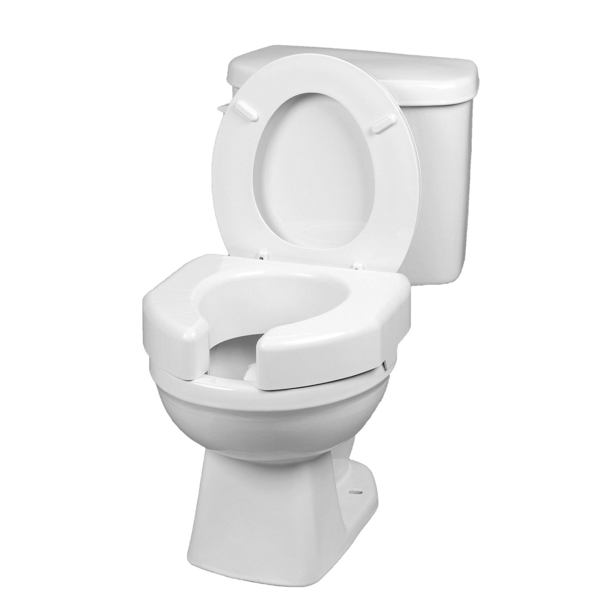 Raised Toilet Seat Ableware Basic 3 Inch Height Standard Round 350 lbs. Weight Capacity - image 2