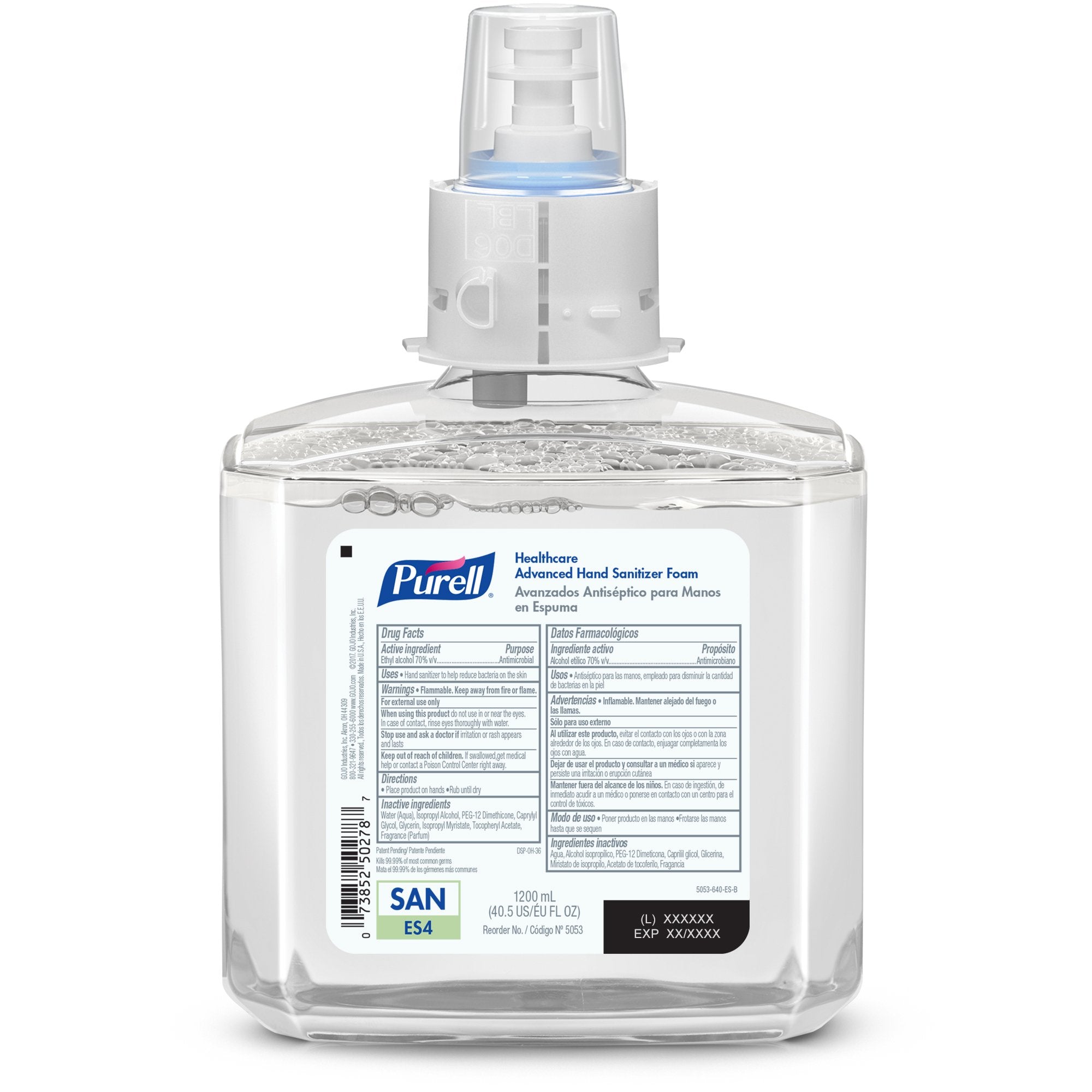 Hand Sanitizer Purell® Healthcare Advanced 1,200 mL Ethyl Alcohol Foaming Dispenser Refill Bottle - image 2