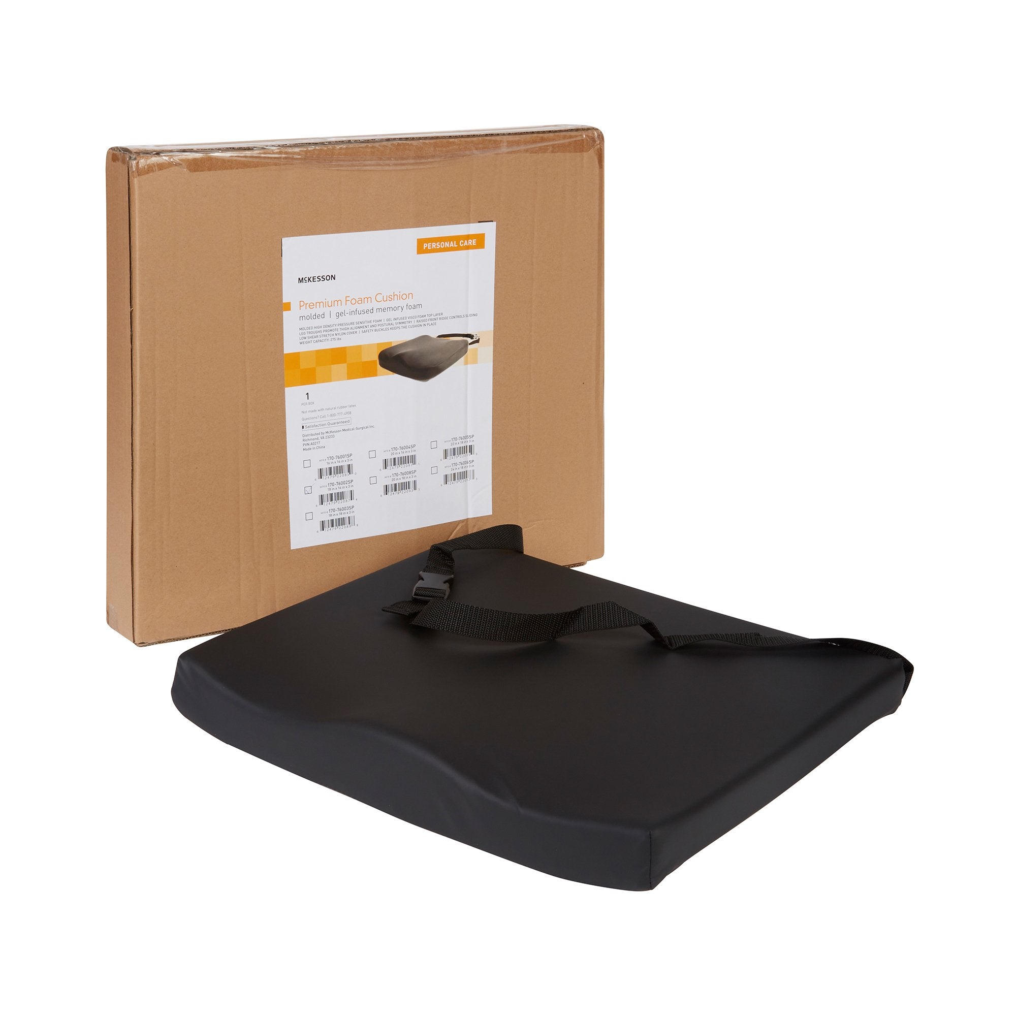 Contoured Seat Cushion McKesson 18 W X 16 L X 3 D Inch Molded Foam