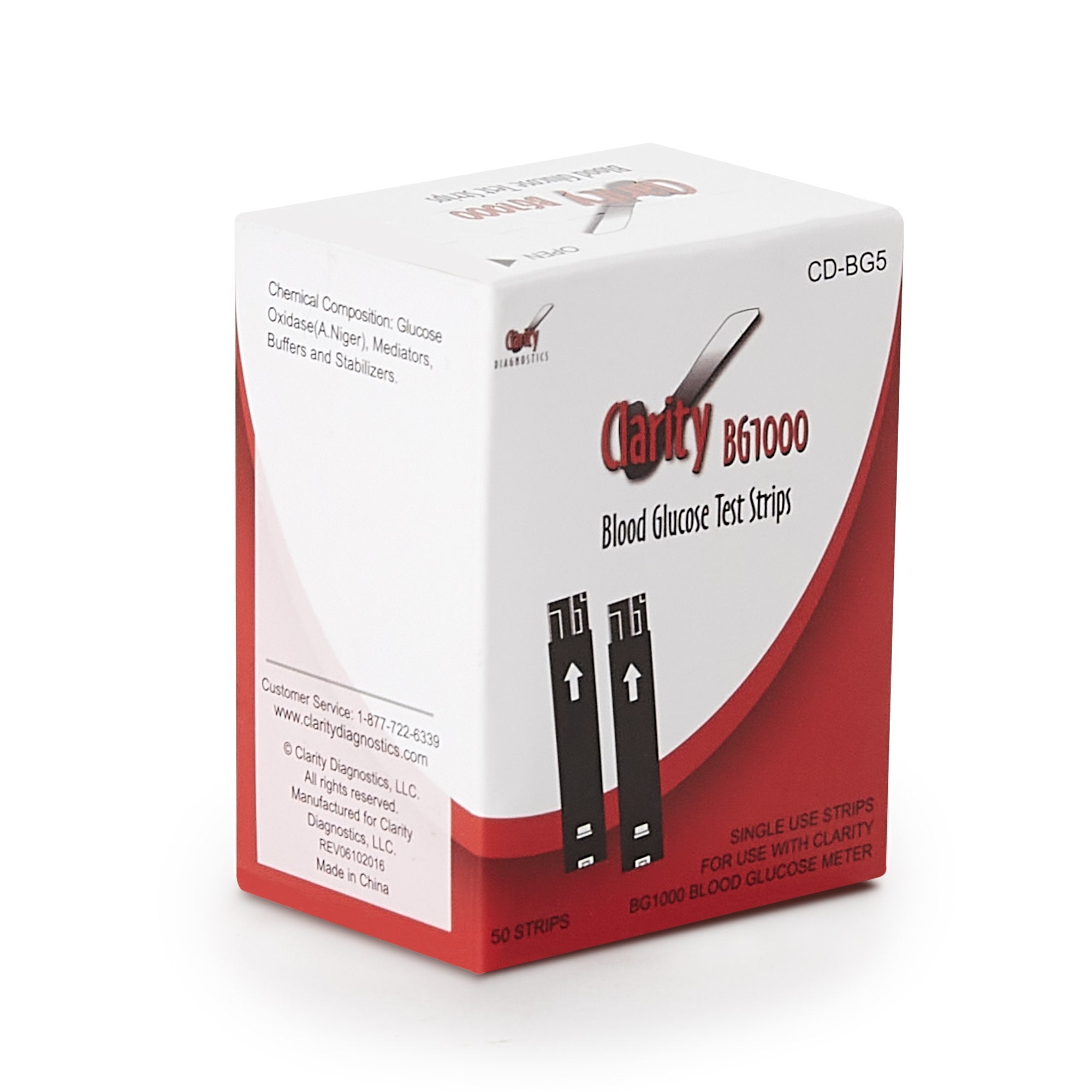 Blood Glucose Test Strips Clarity BG1000 50 Strips per Pack For Clarity BG1000 Blood Glucose Monitoring System - image 2