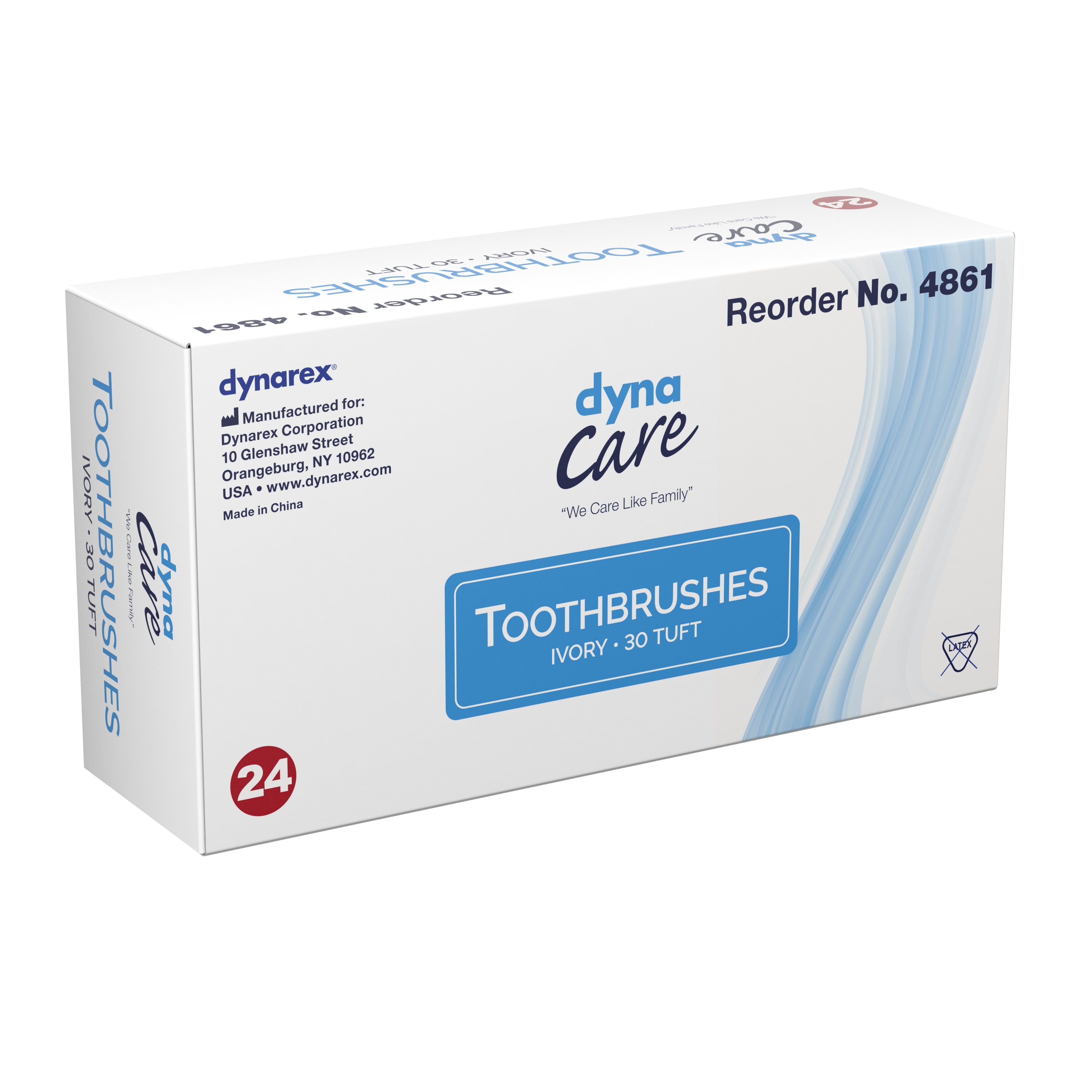 Toothbrush Dynarex® White Adult Soft - image 2