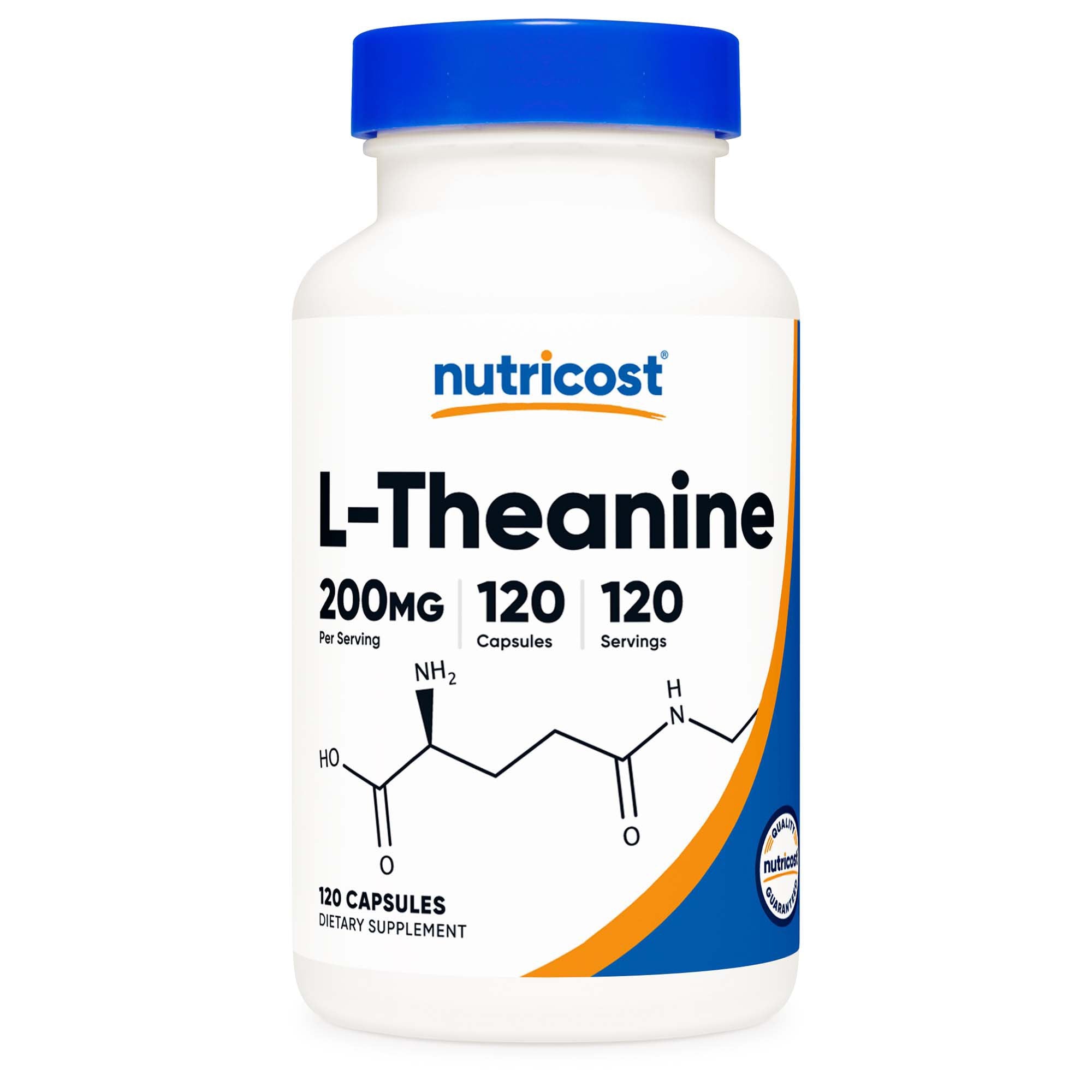 Dietary Supplement nutricost® L-Theanine 200 mg Strength Capsule 120 Per Bottle