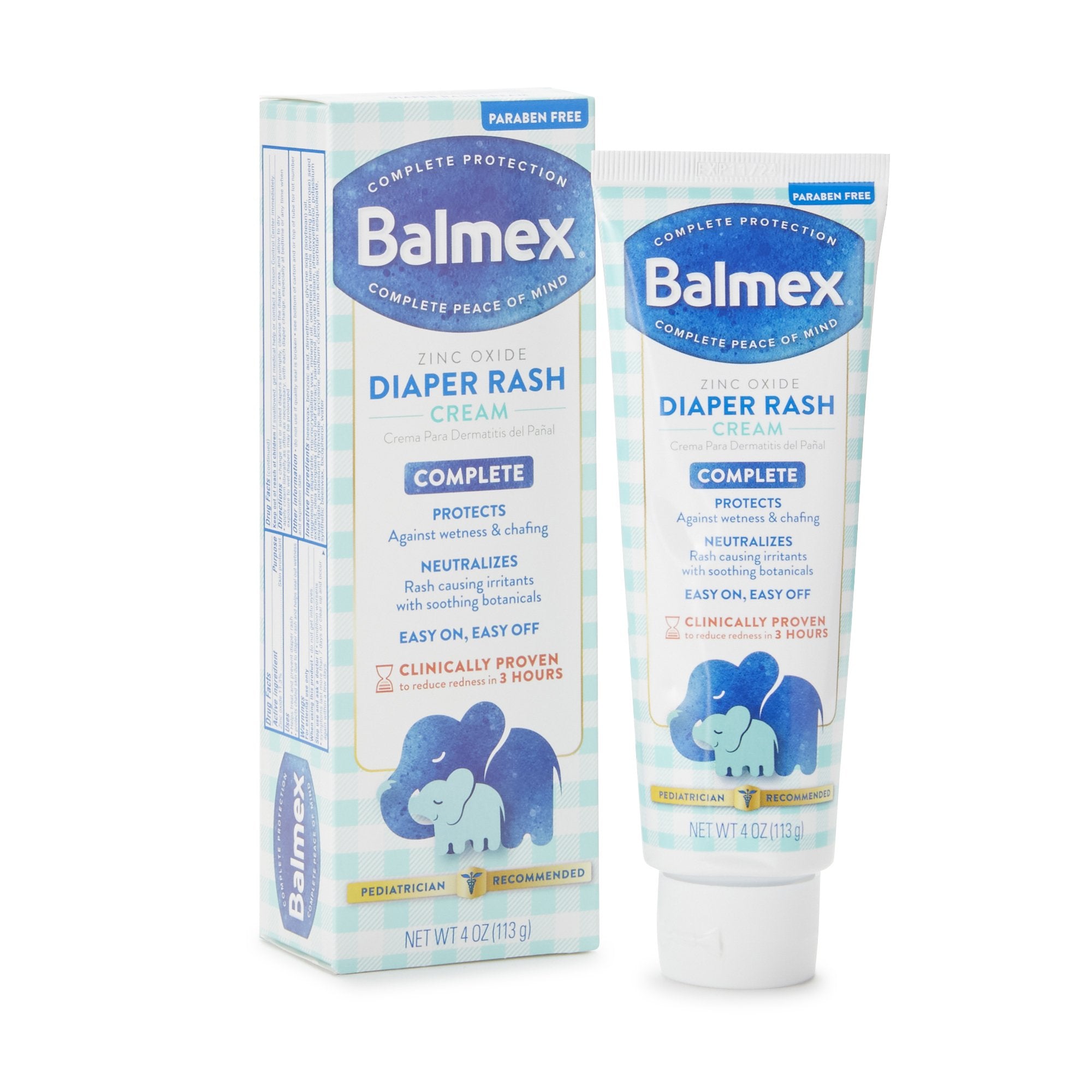 Diaper Rash Treatment Balmex® 4 oz. Tube Baby Powder Scent Cream