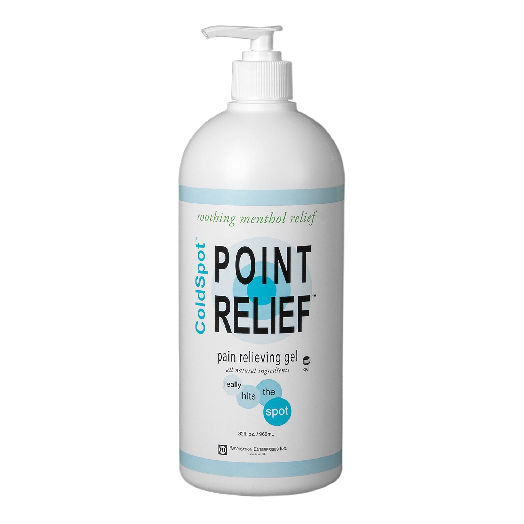 Topical Pain Relief Point Relief® ColdSpot™ 0.06% - 12% Strength Menthol / Methyl Salicylate Topical Gel 32 oz.