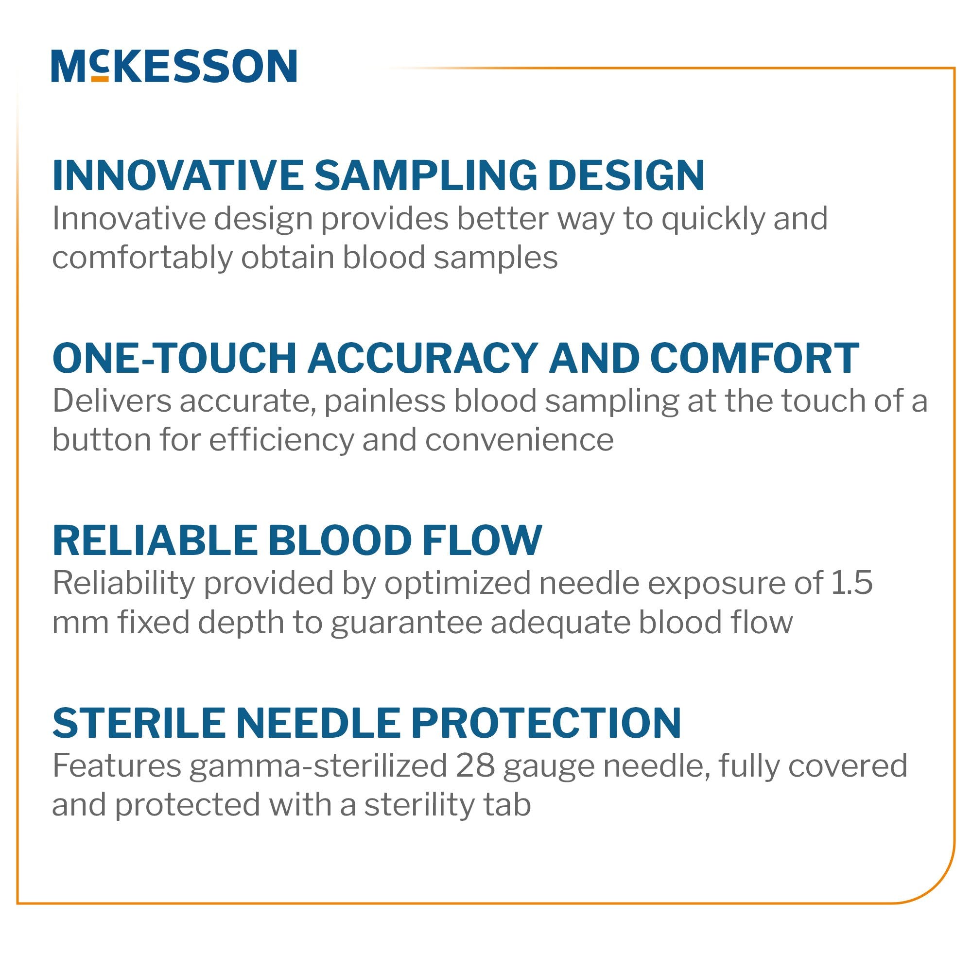 Safety Lancet McKesson 28 Gauge Retractable Push Button Activation Finger - image 2