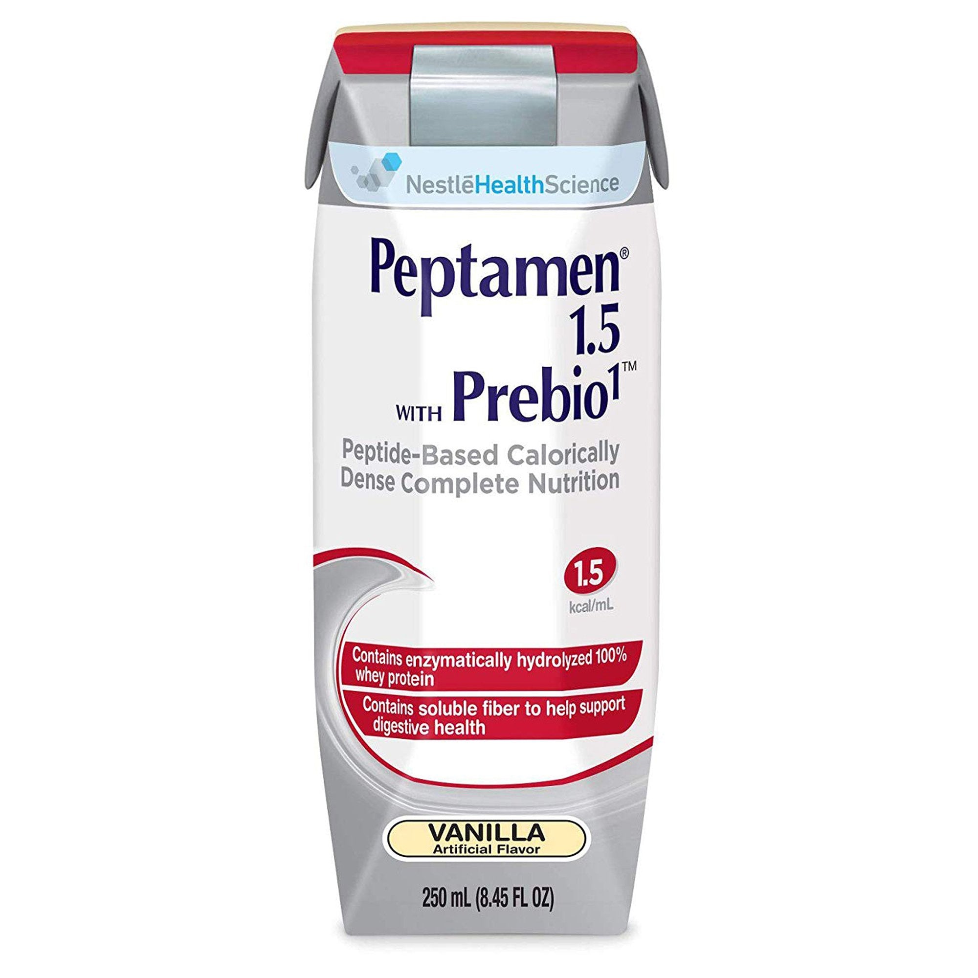 Oral Supplement Peptamen® 1.5 with Prebio 1™ Vanilla Flavor Liquid 250 mL Carton