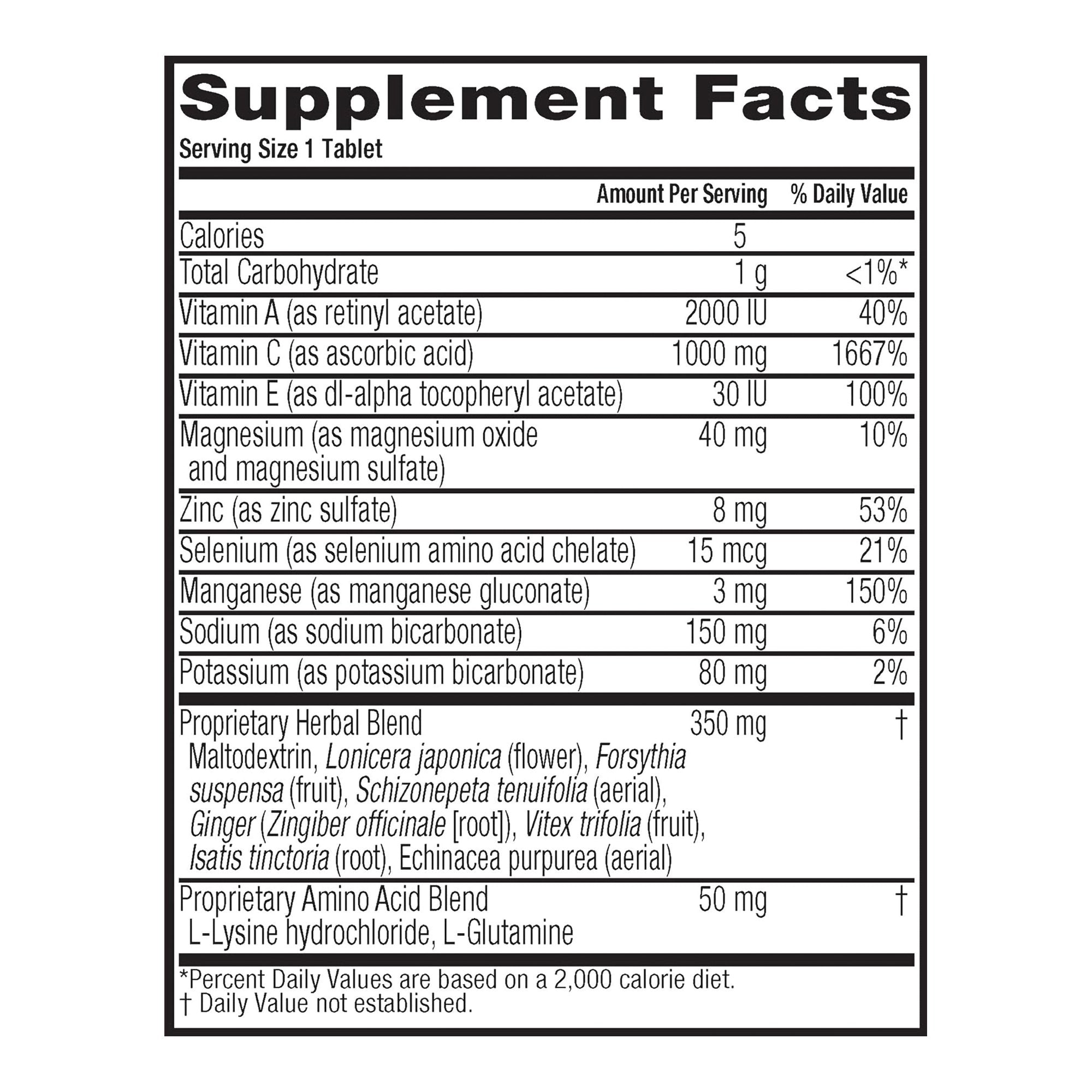 Multivitamin Supplement Airborne® Immune Support Vitamin A / Ascorbic Acid 149 mg Strength Tablet 10 per Box Very Berry Flavor - image 2