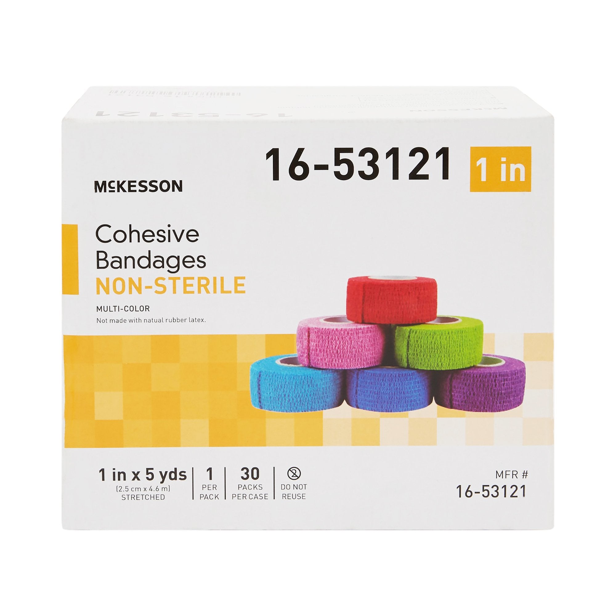 Cohesive Bandage McKesson 1 Inch X 5 Yard Self-Adherent Closure Purple / Pink / Green / Light Blue / Royal Blue / Red NonSterile Standard Compression - image 2