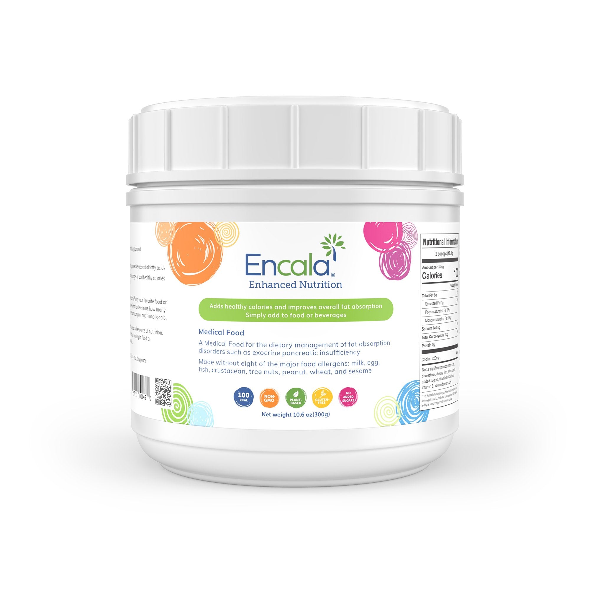 Oral Supplement Encala® Unflavored Powder 10.6 oz. Canister