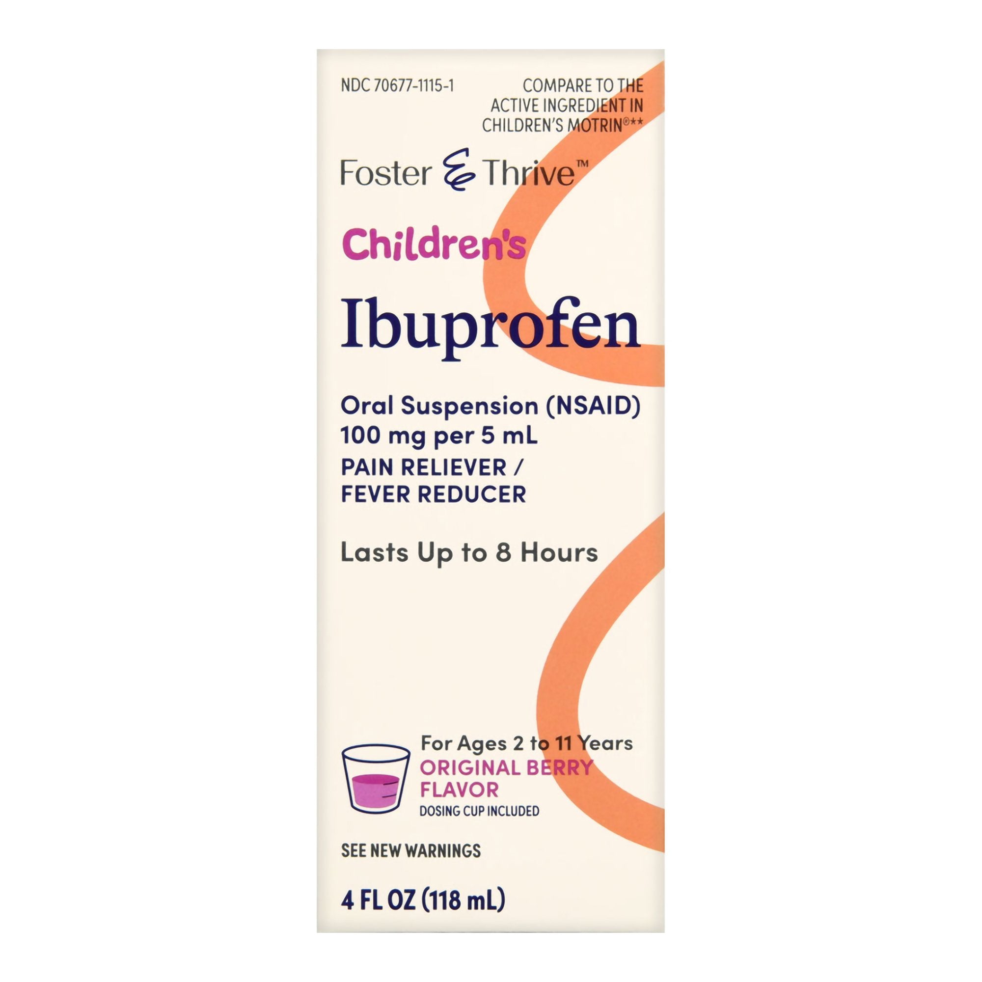 Foster & Thrive™ Children's Ibuprofen Oral Suspension Original Berry, 4 ounces
