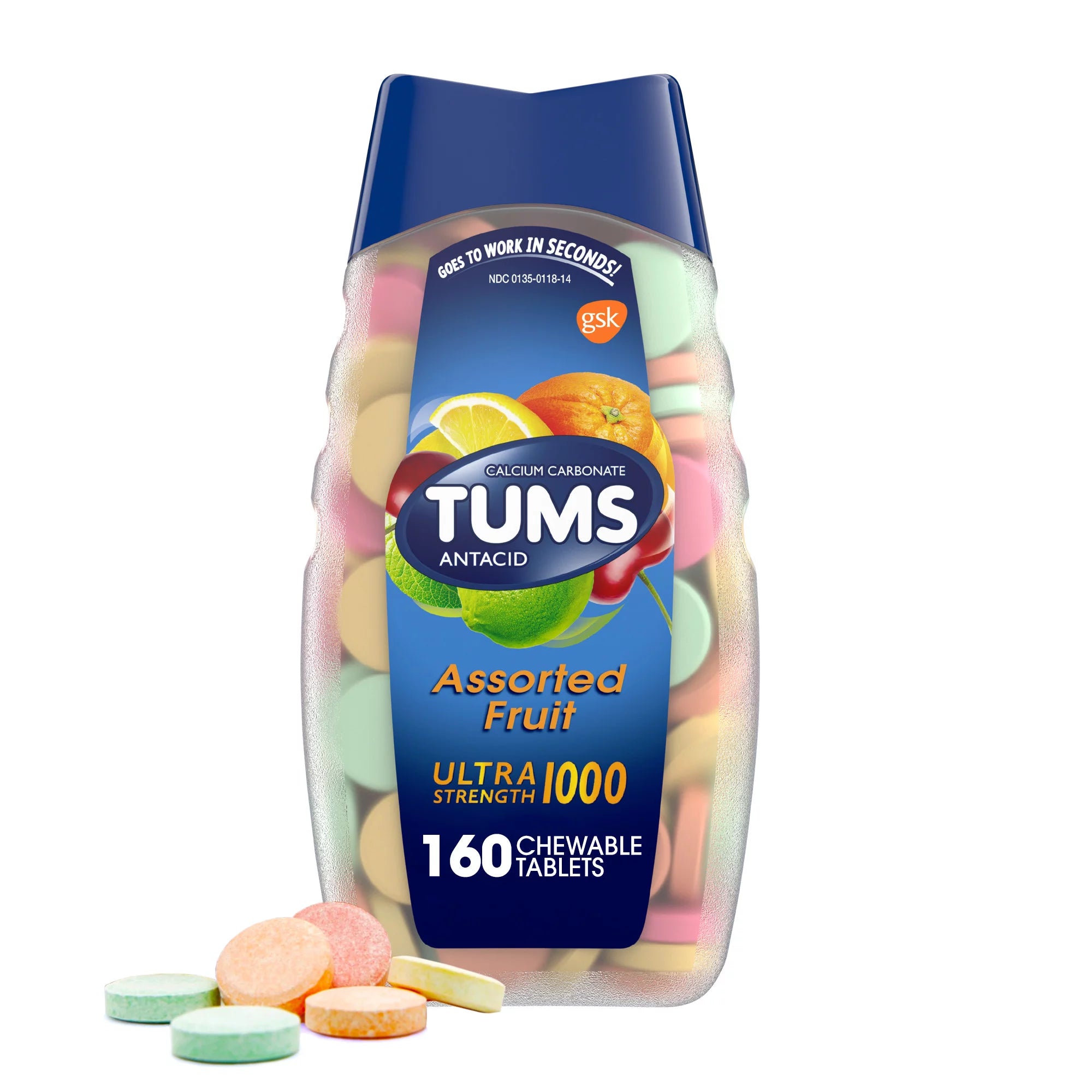 Antacid Tums® Ultra Strength Tablet 160 per Bottle