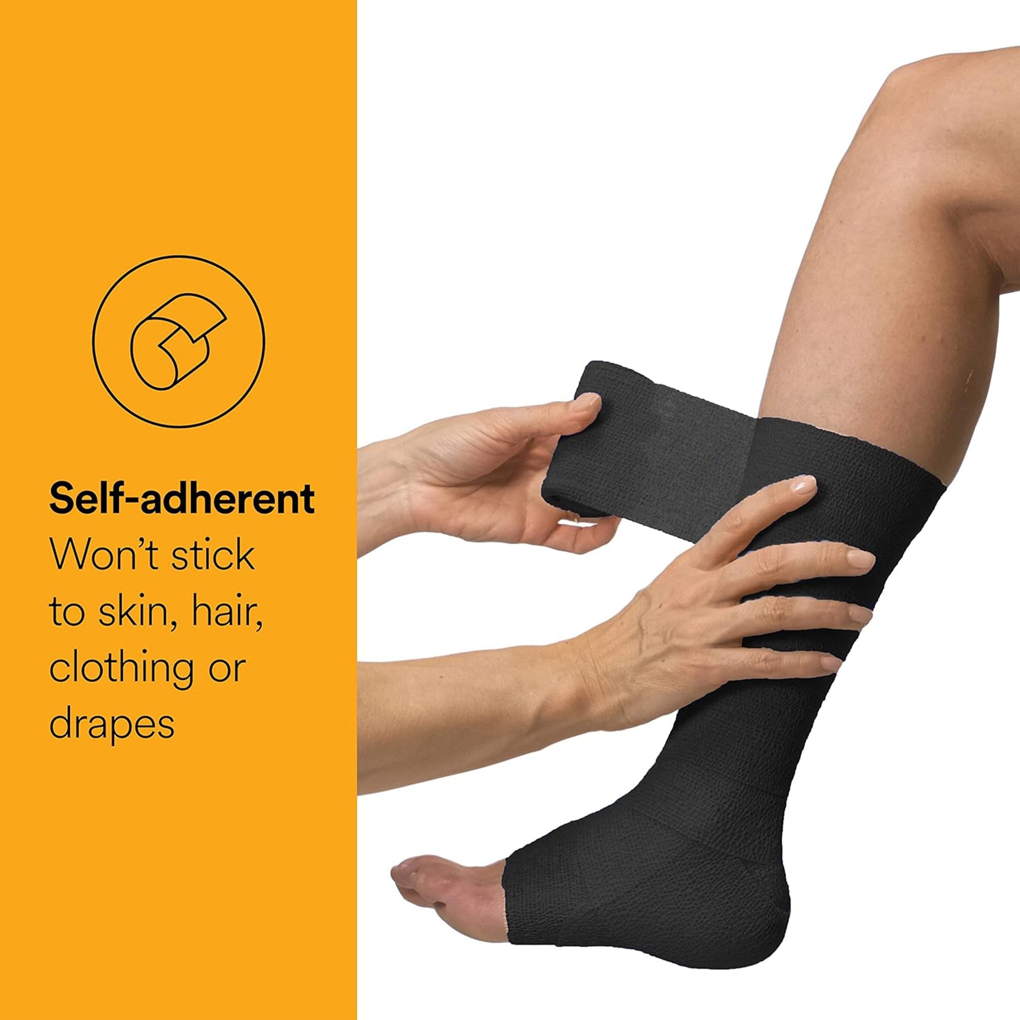 Cohesive Bandage 3M™ Coban™ LF 2 Inch X 5 Yard Self-adherent Closure Black NonSterile Low Compression - image 2