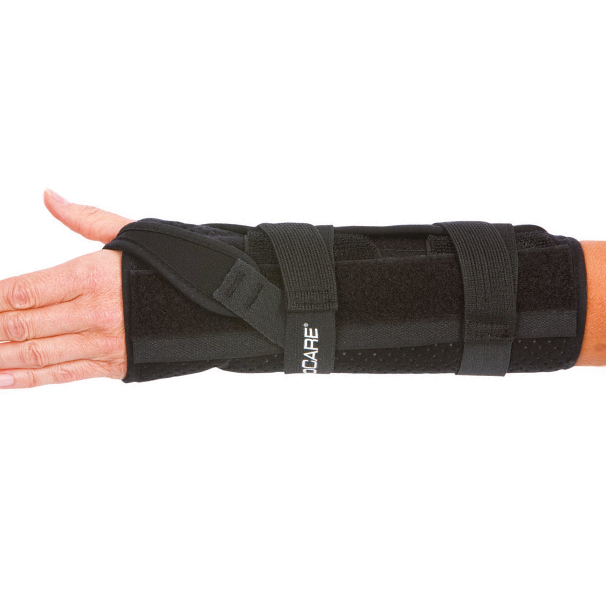 Wrist / Forearm Brace ProCare® Quick-Fit® Aluminum / Foam / Nylon Right Hand Black X-Large