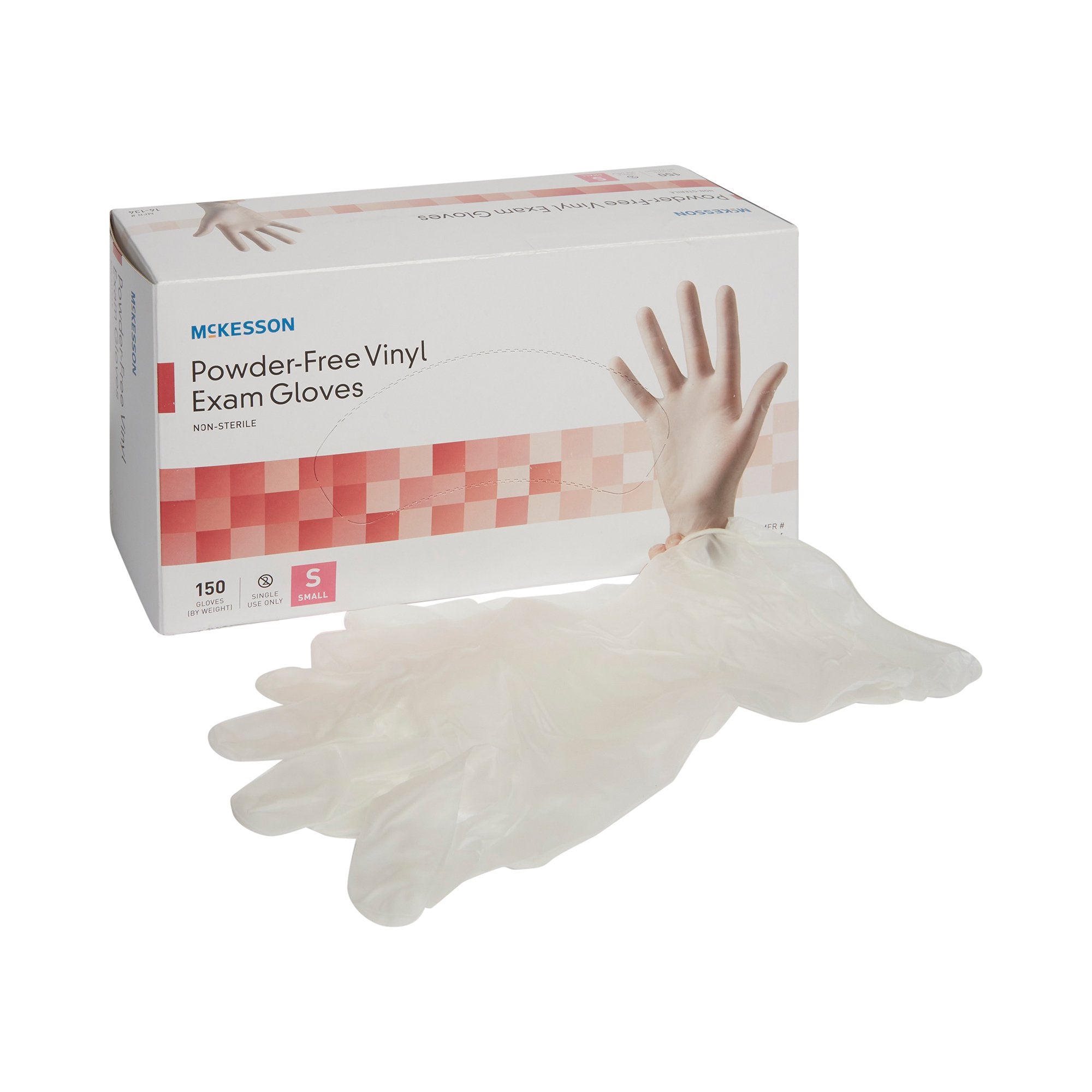 McKesson Vinyl Exam Glove, Small, Clear