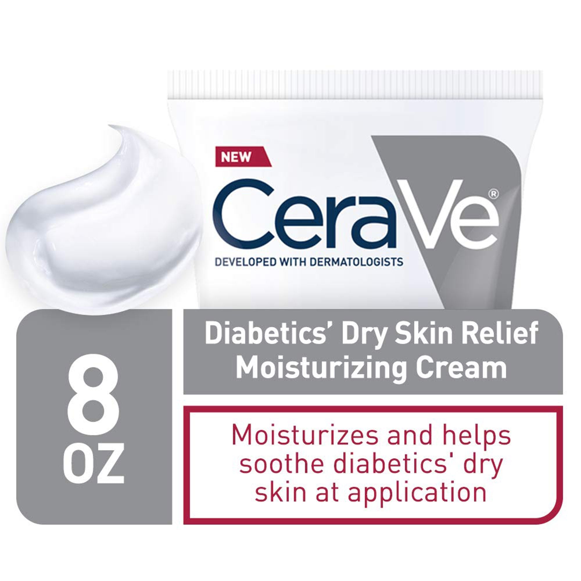 Hand and Body Moisturizer CeraVe® Diabetics' Dry Skin Relief 8 oz. Tube Unscented Cream - image 3