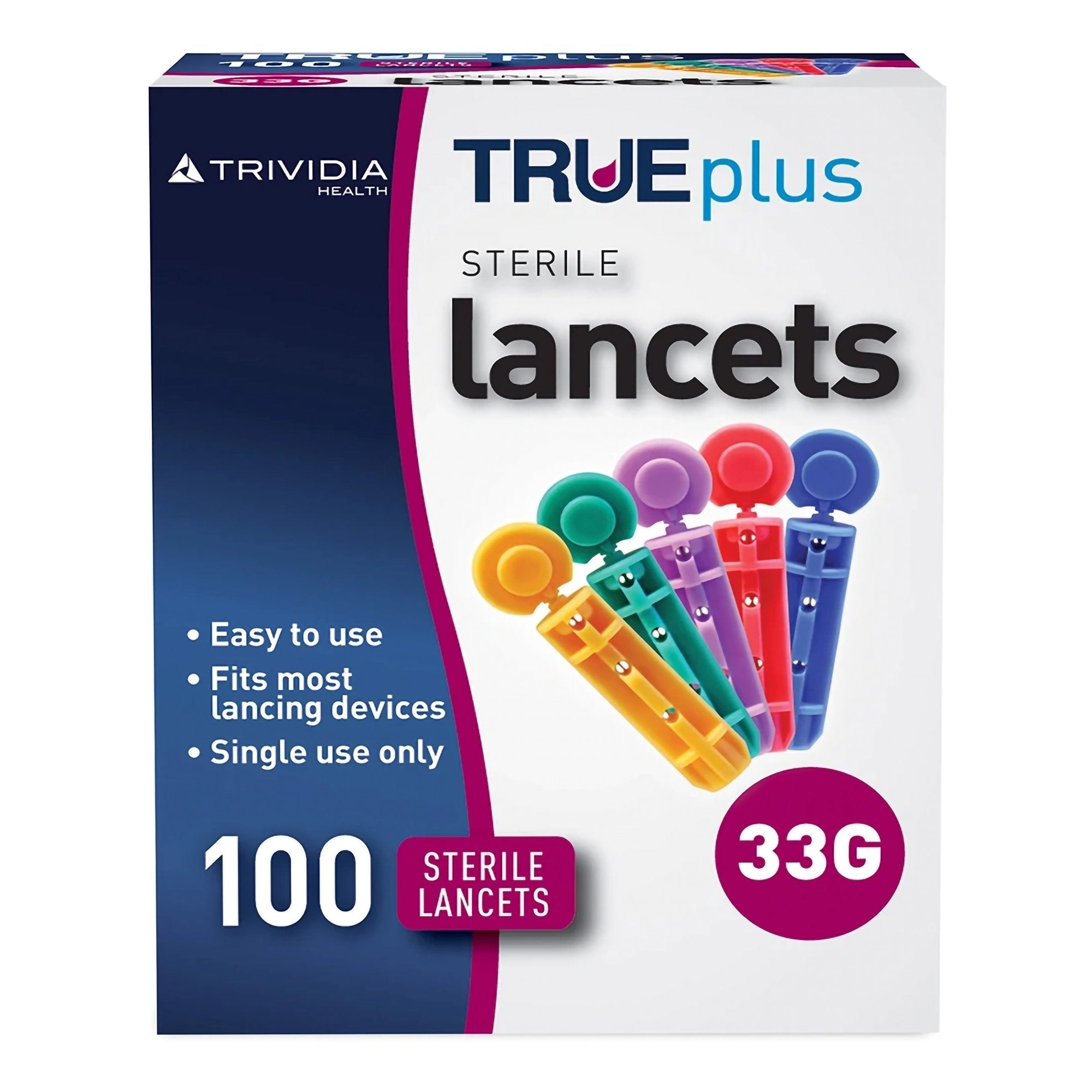 Lancet for Lancing Device TRUEplus™ 33 Gauge Non-Safety Twist Off Cap Finger