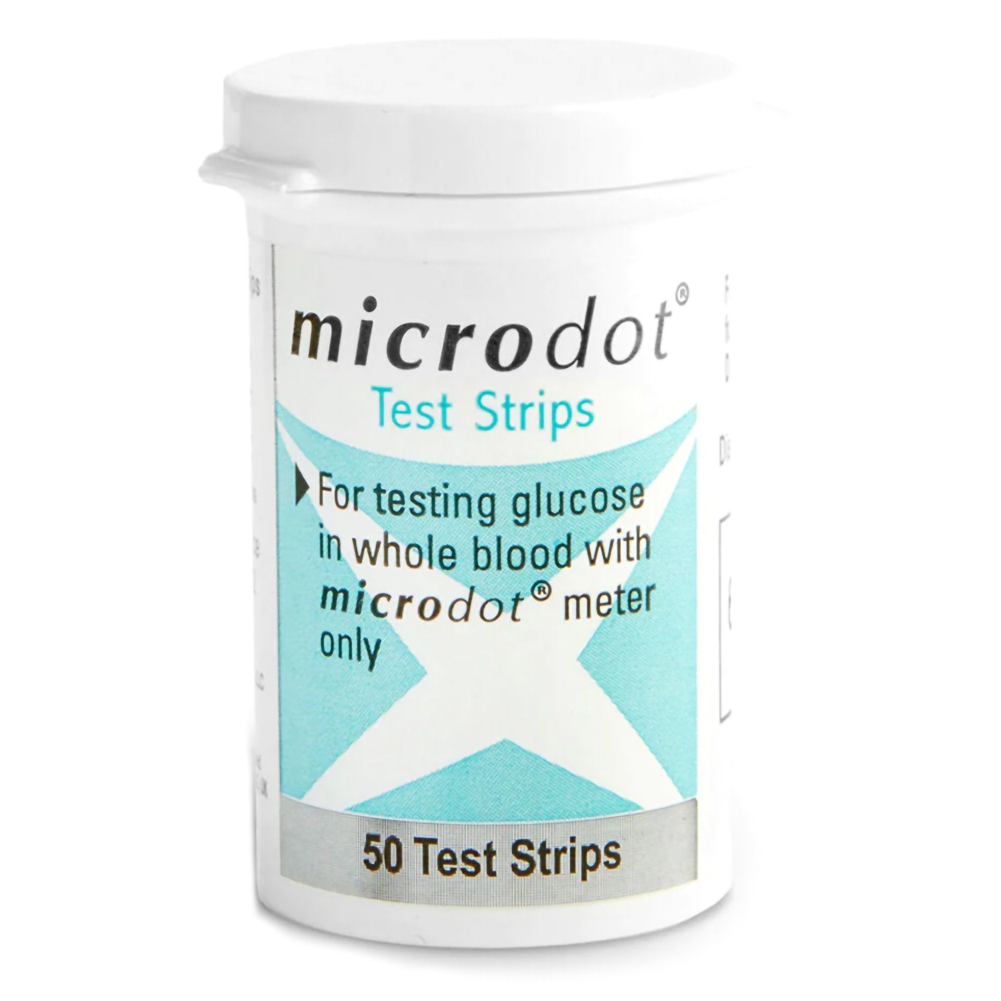 Blood Glucose Test Strips Microdot® 50 Strips per Pack For Microdot® Meters