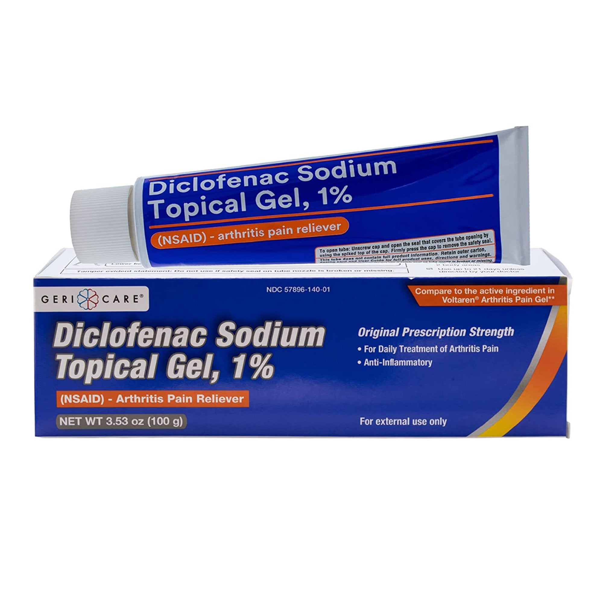 Topical Pain Relief Geri-Care® 1% Strength Diclofenac Sodium Topical Gel 100 Gram