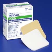 Kendall™ Nonadhesive without Border Foam Dressing, 4 x 8 Inch