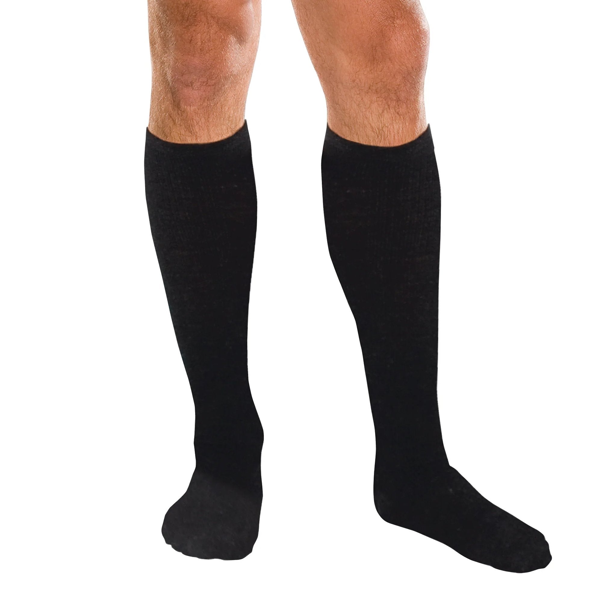 Compression Socks Core-Spun by Therafirm® Knee High Large Black Closed Toe - image 2