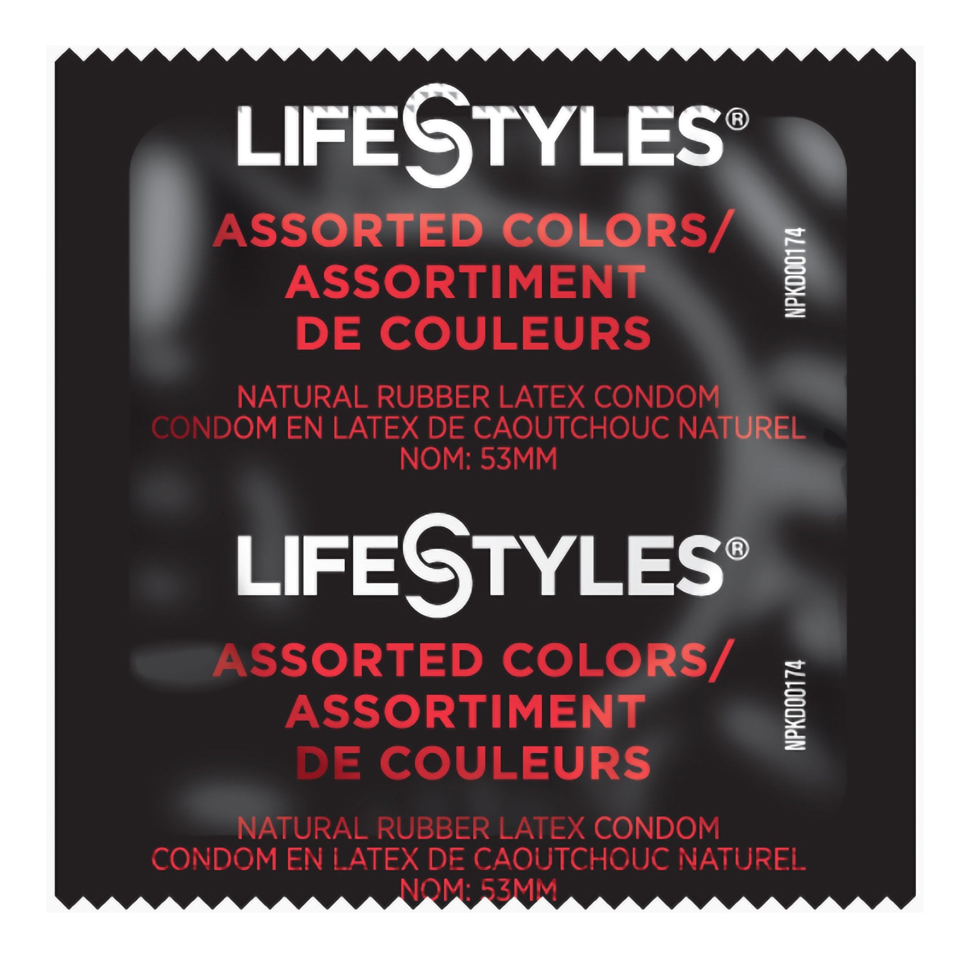 Lifestyles® Assorted Colors Lubricated Latex Condom