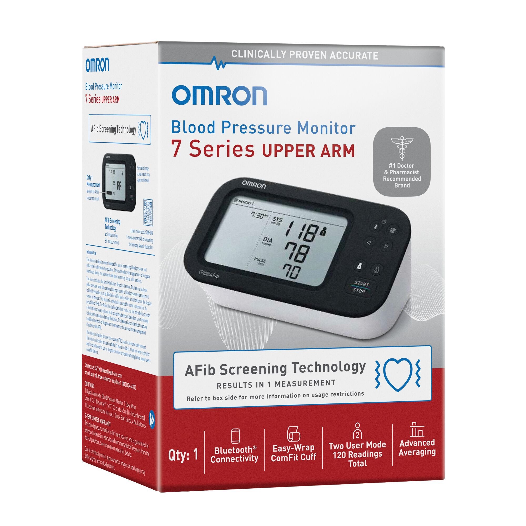 Digital Blood Pressure Monitor Omron 7 Series® Adult Cuff Nylon Cuff 9 to 17 Inch Desk Model - image 2