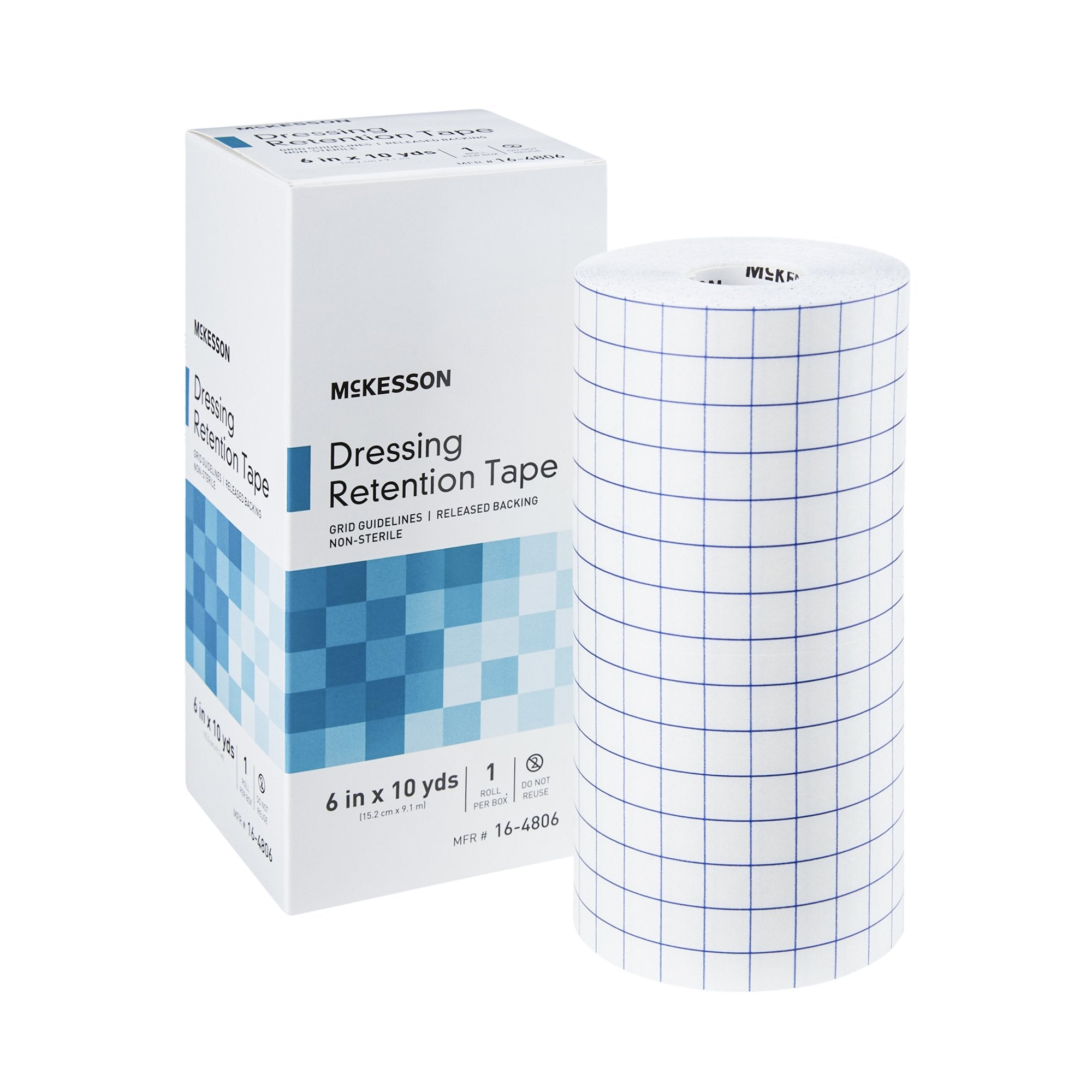 McKesson Nonwoven Fabric Dressing Retention Tape, 6 Inch x 10 Yard