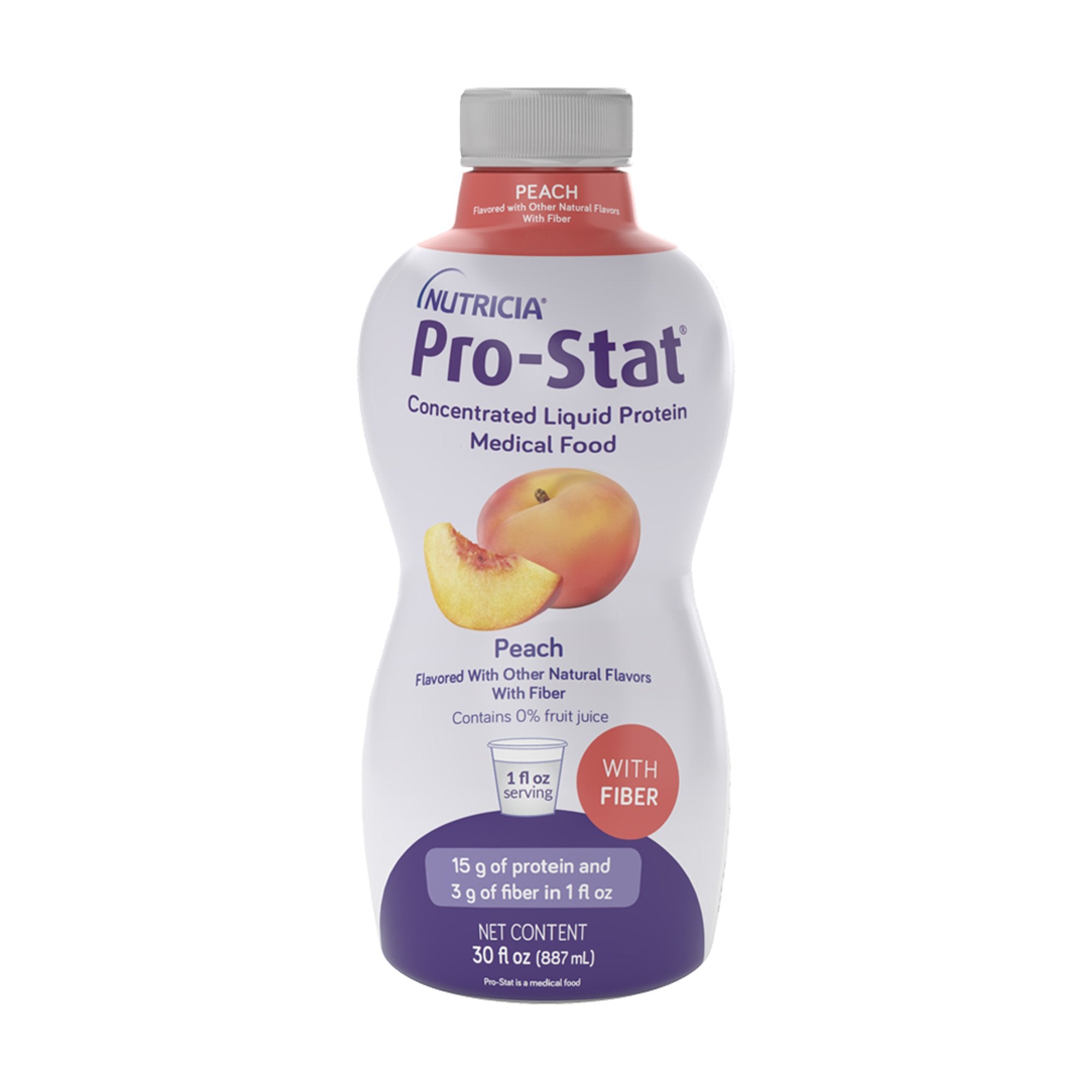 Oral Supplement Pro-Stat® with Fiber Peach Flavor Liquid 30 oz. Bottle