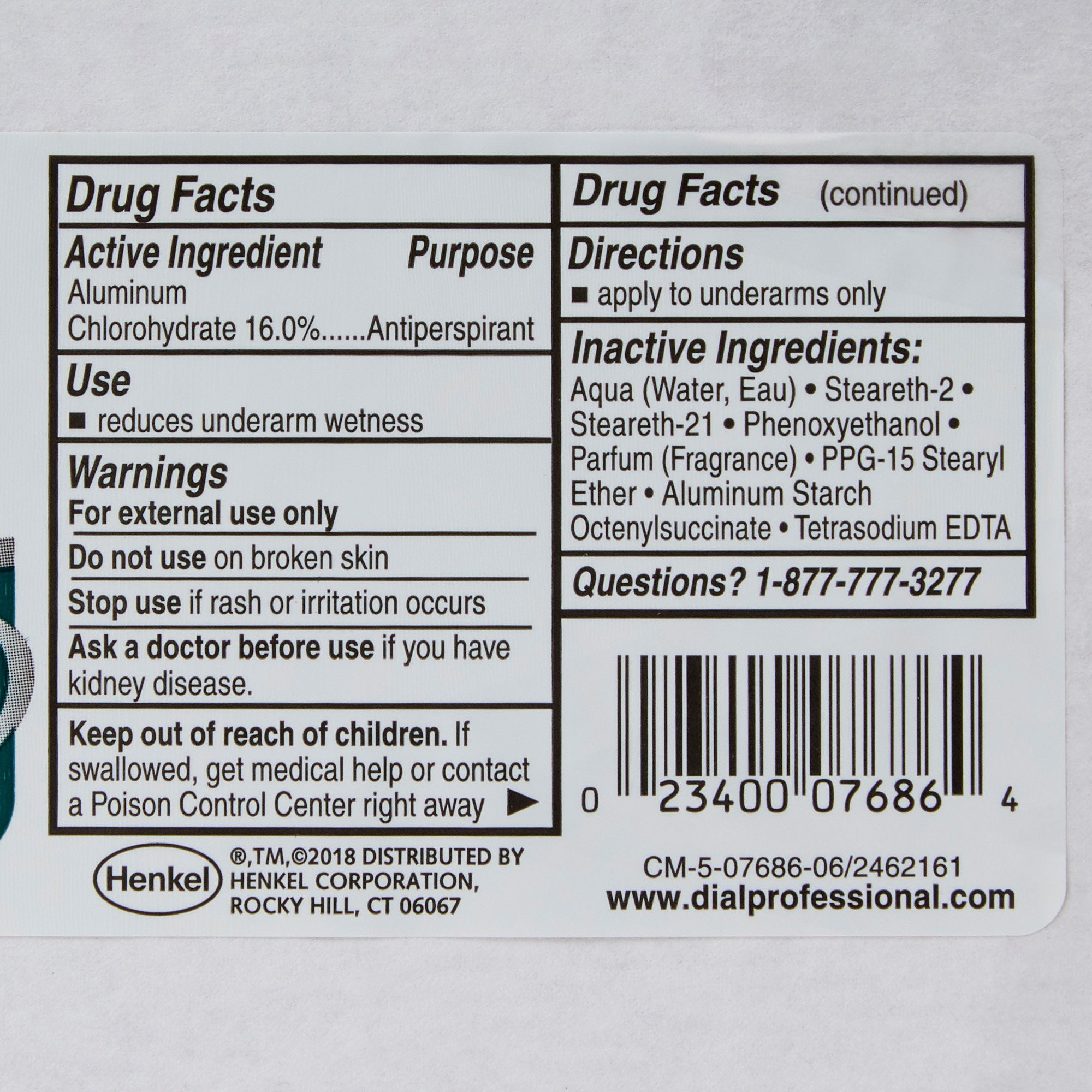 Antiperspirant / Deodorant Dial® Roll-On 1.5 oz. Crystal Breeze Scent - image 2