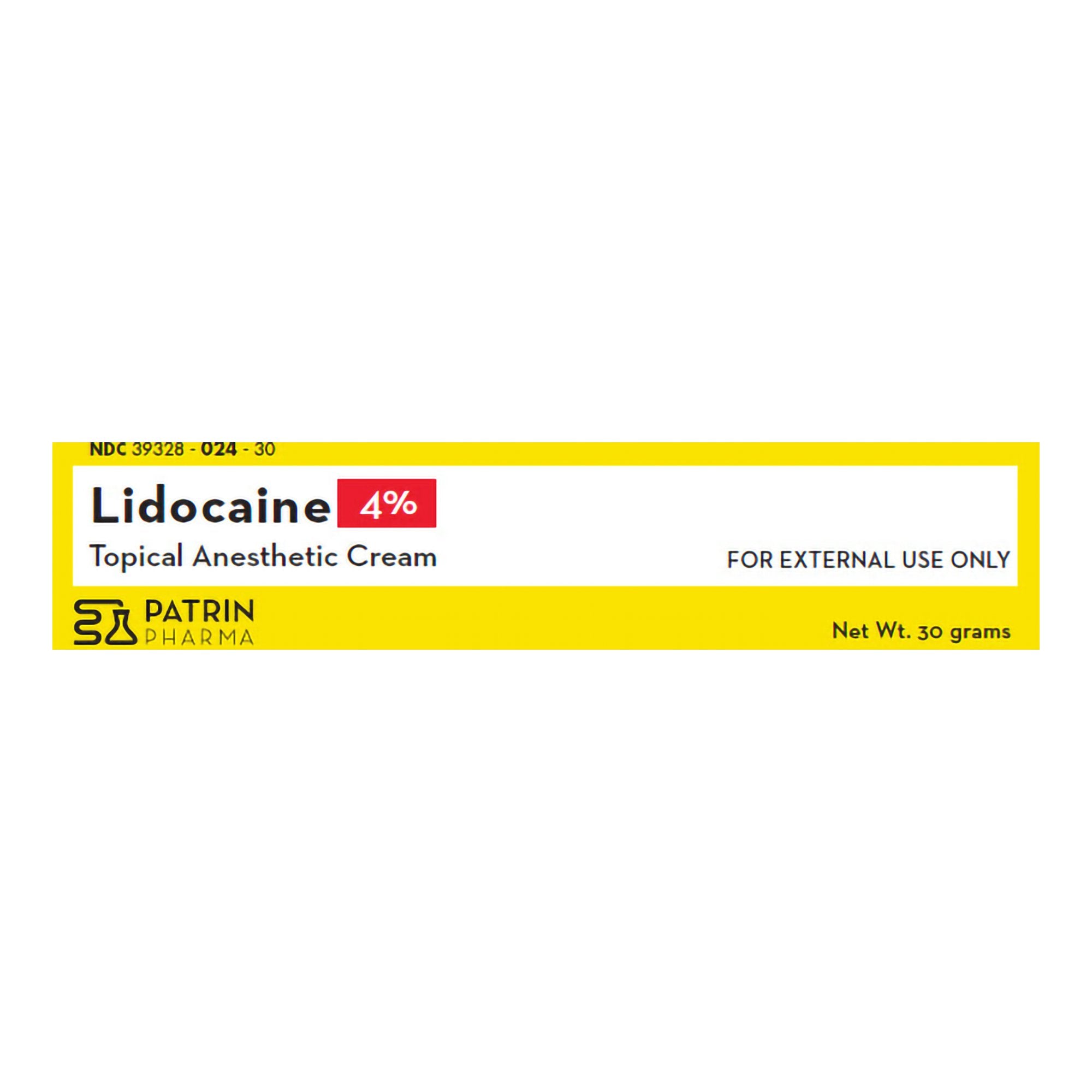 Patrin Pharma 4% Lidocaine Topical Anesthetic Cream