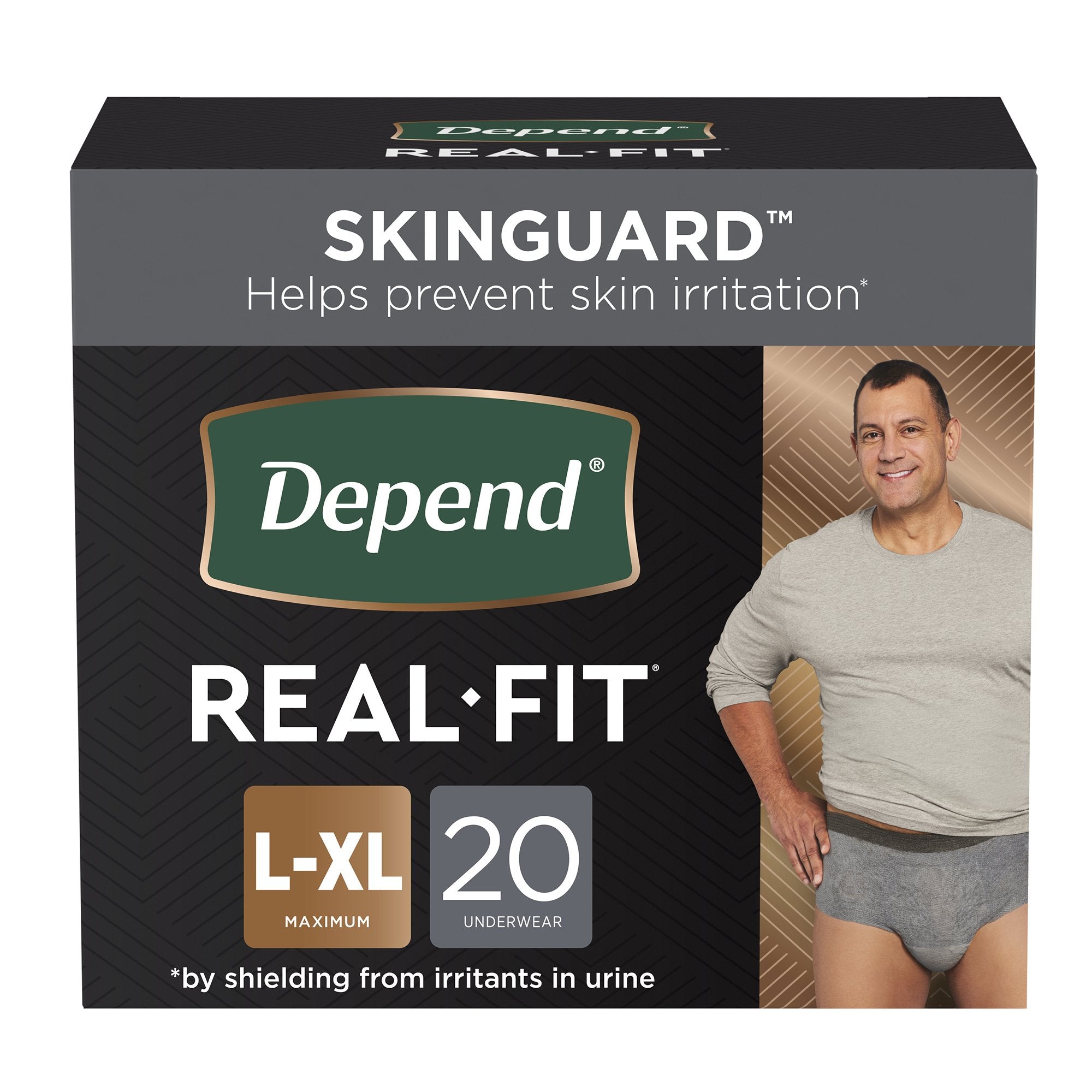 Depend® Real Fit® Maximum Absorbent Underwear, Large / Extra Large