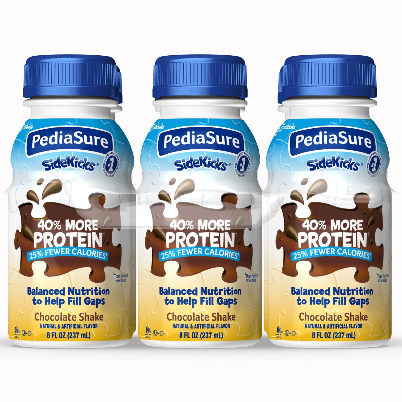 PediaSure Sidekicks® Chocolate Shake, 8-ounce bottle