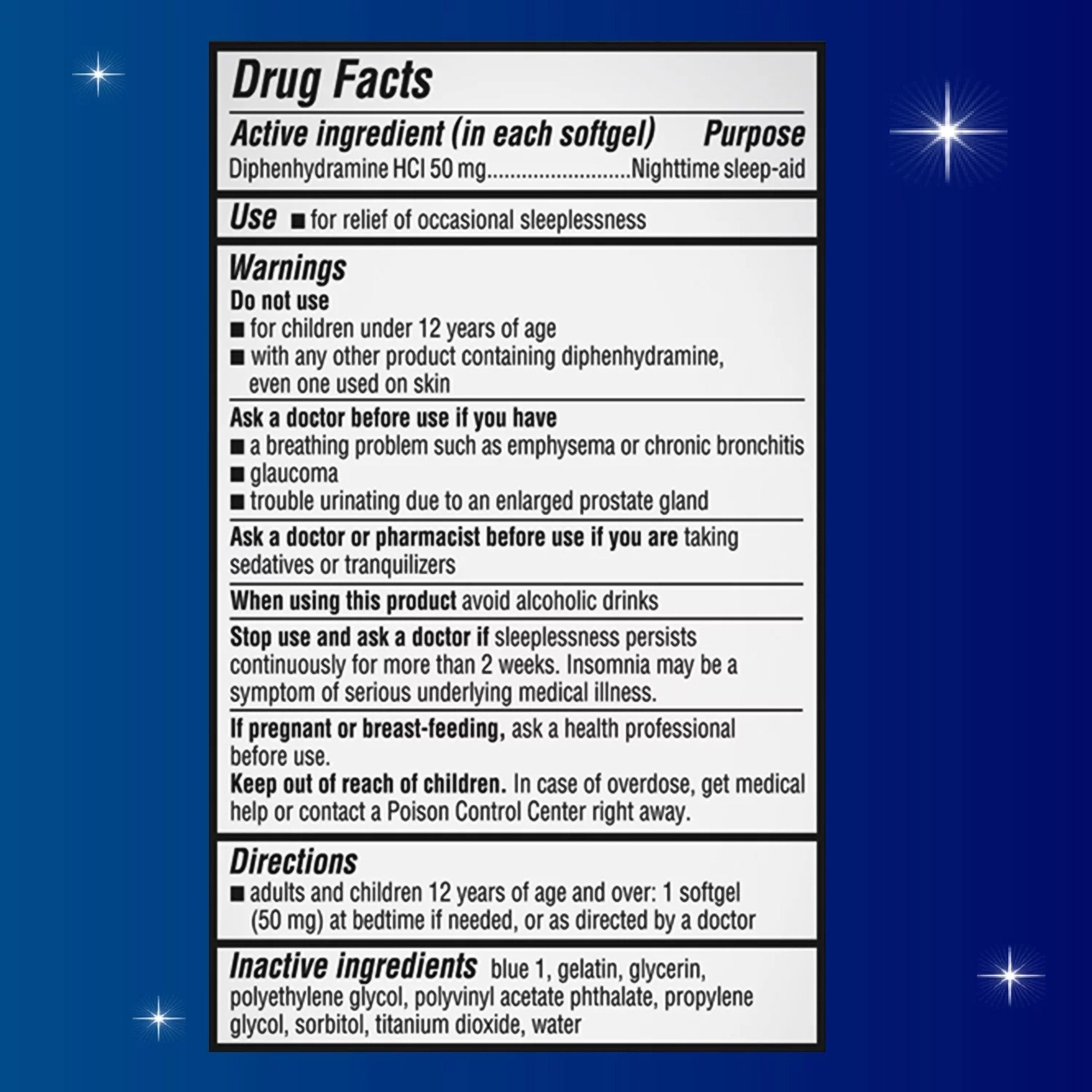 Sleep Aid Unisom® Sleepgels® 32 per Box Softgel 50 mg - image 2