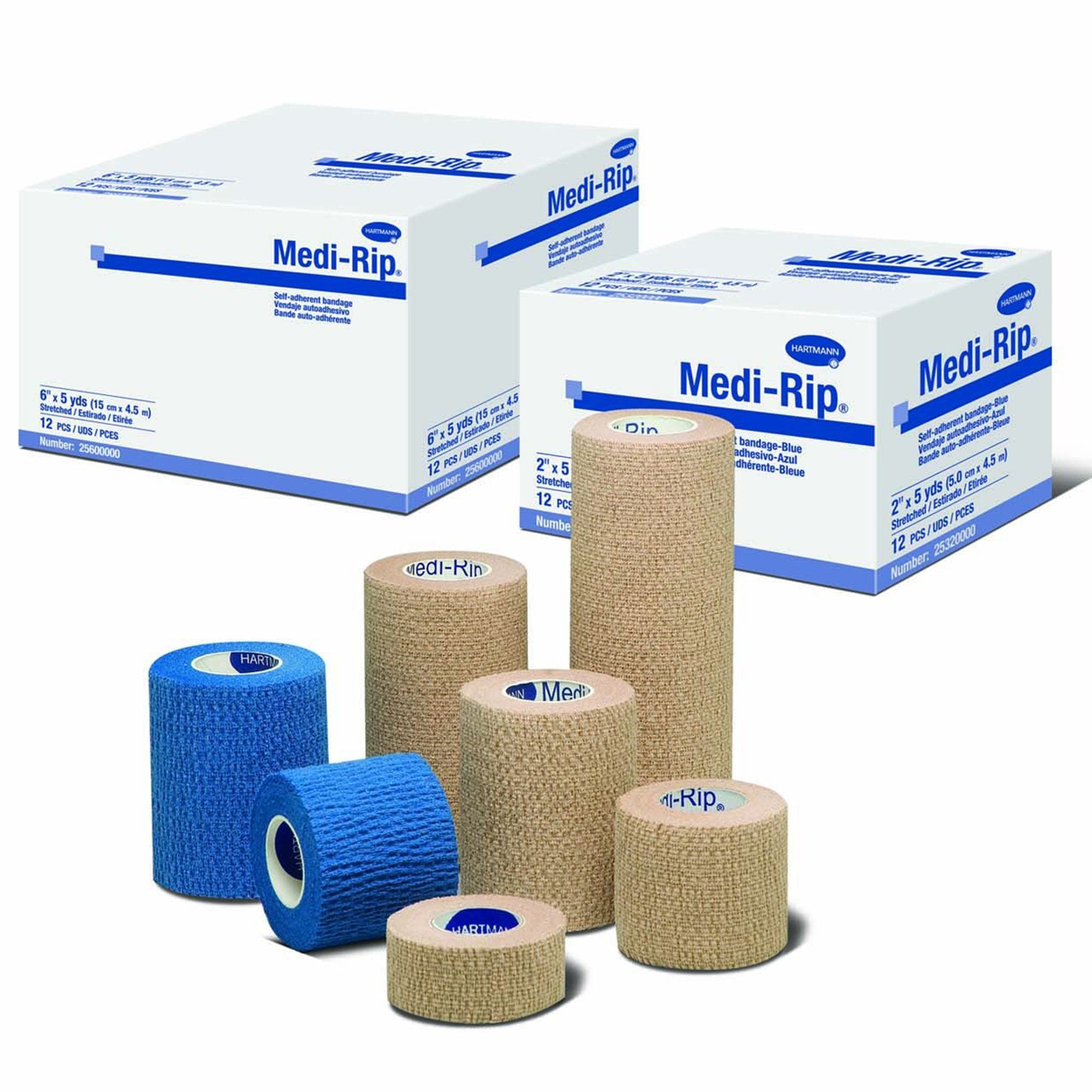 Cohesive Bandage Medi-Rip® 2 Inch X 5 Yard Self-Adherent Closure Tan NonSterile Standard Compression - image 2