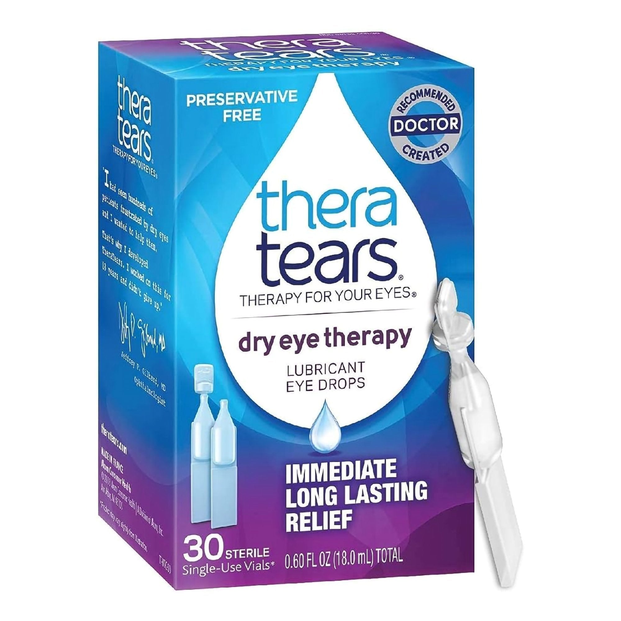 Eye Lubricant TheraTears® dry eye therapy 30 per Box Eye Drops