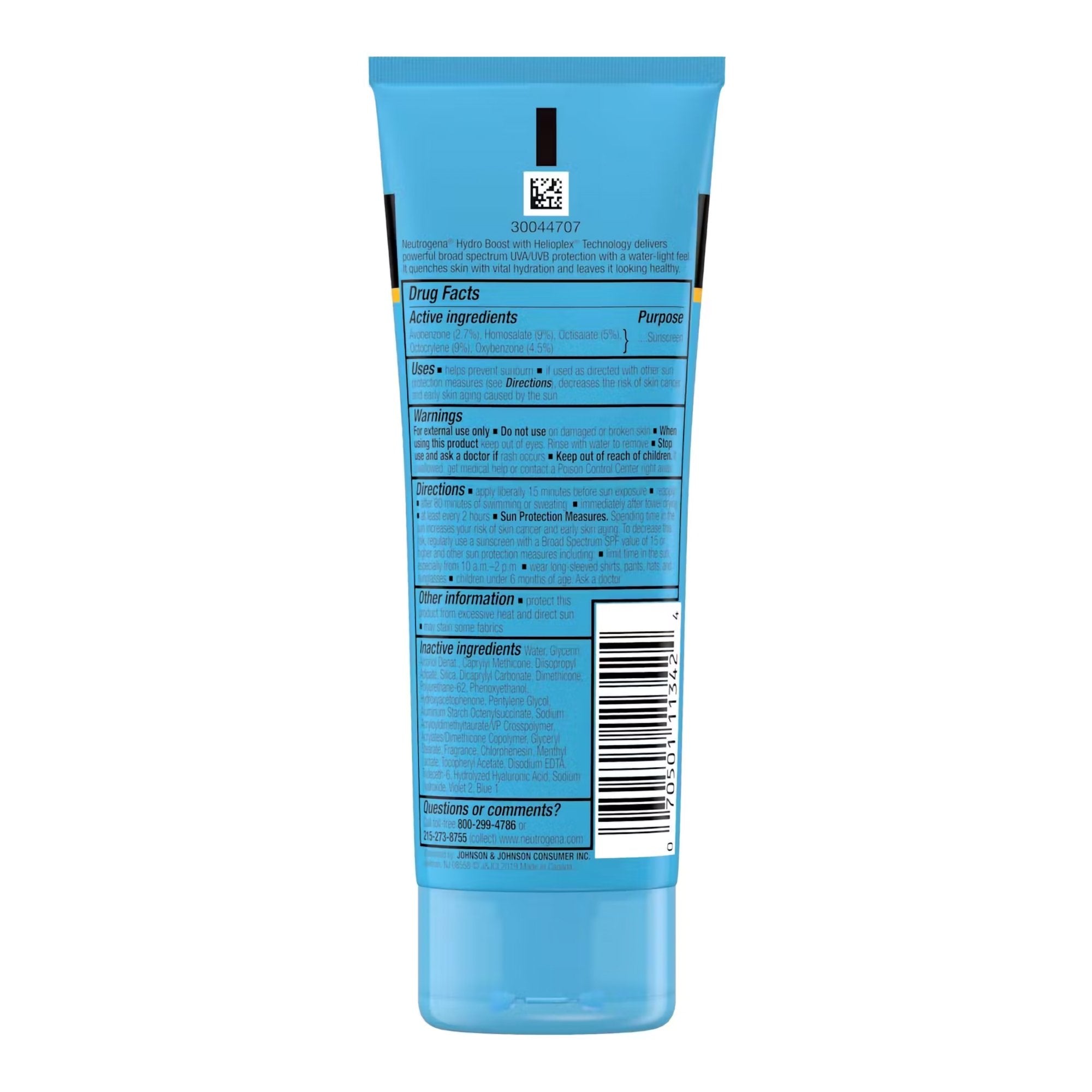 Sunscreen Neutrogena® Hydro Boost SPF 50 Lotion 3 oz. Tube - image 2