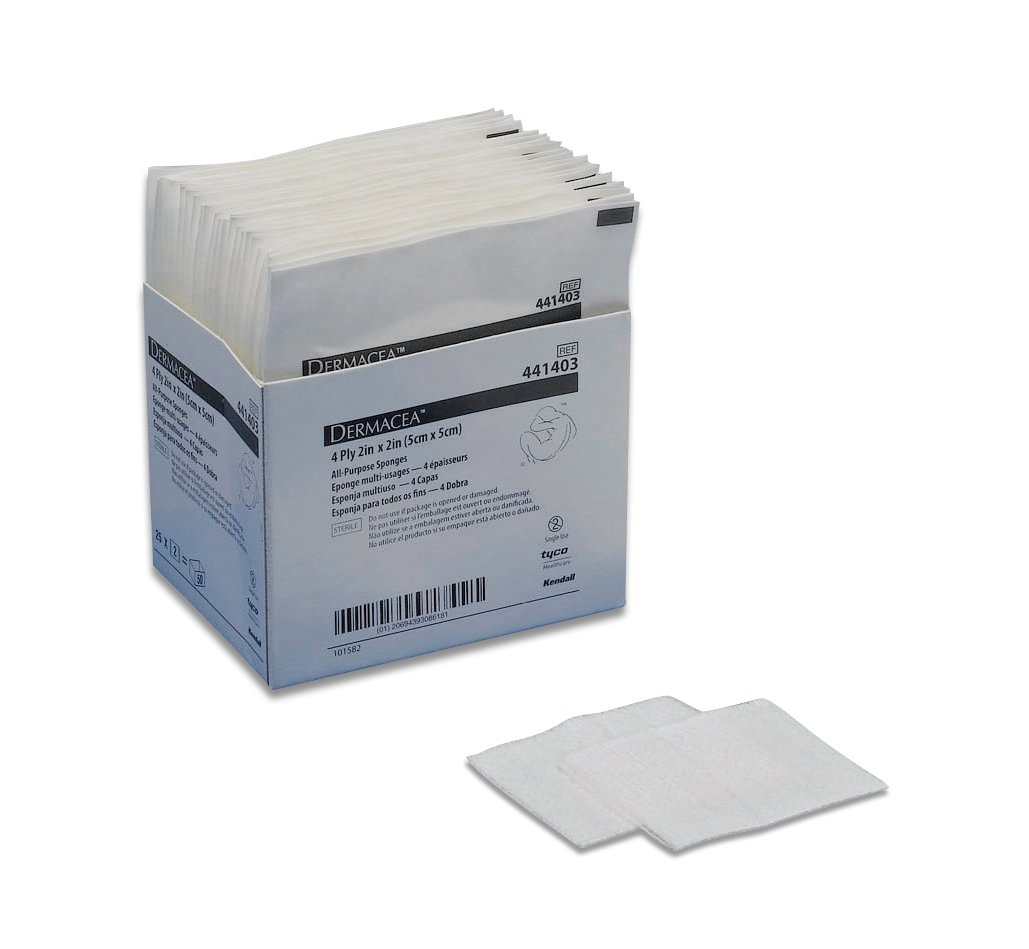 Dermacea™ Sterile Nonwoven Sponge, 2 x 2 Inch, 4-Ply