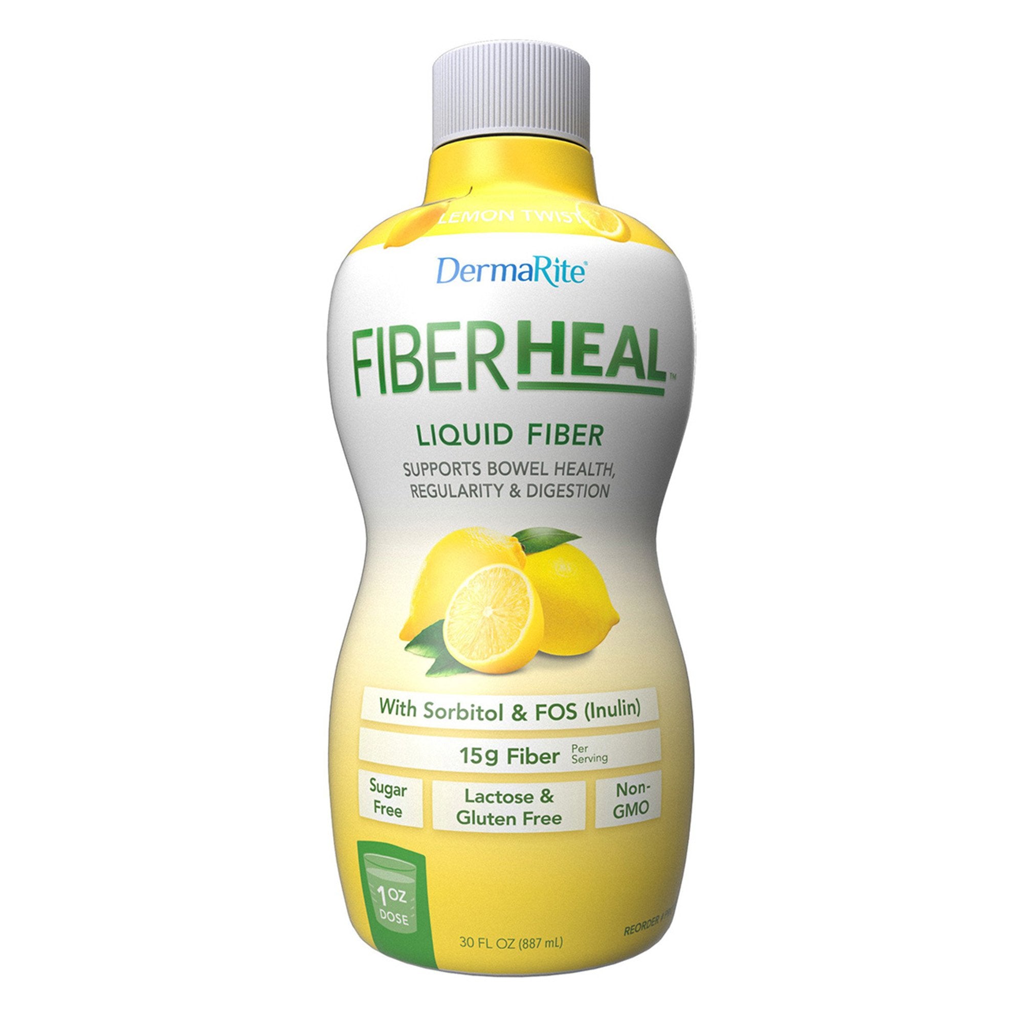 Oral Supplement FiberHeal™ Lemon Twist Flavor Liquid 30 oz. Bottle