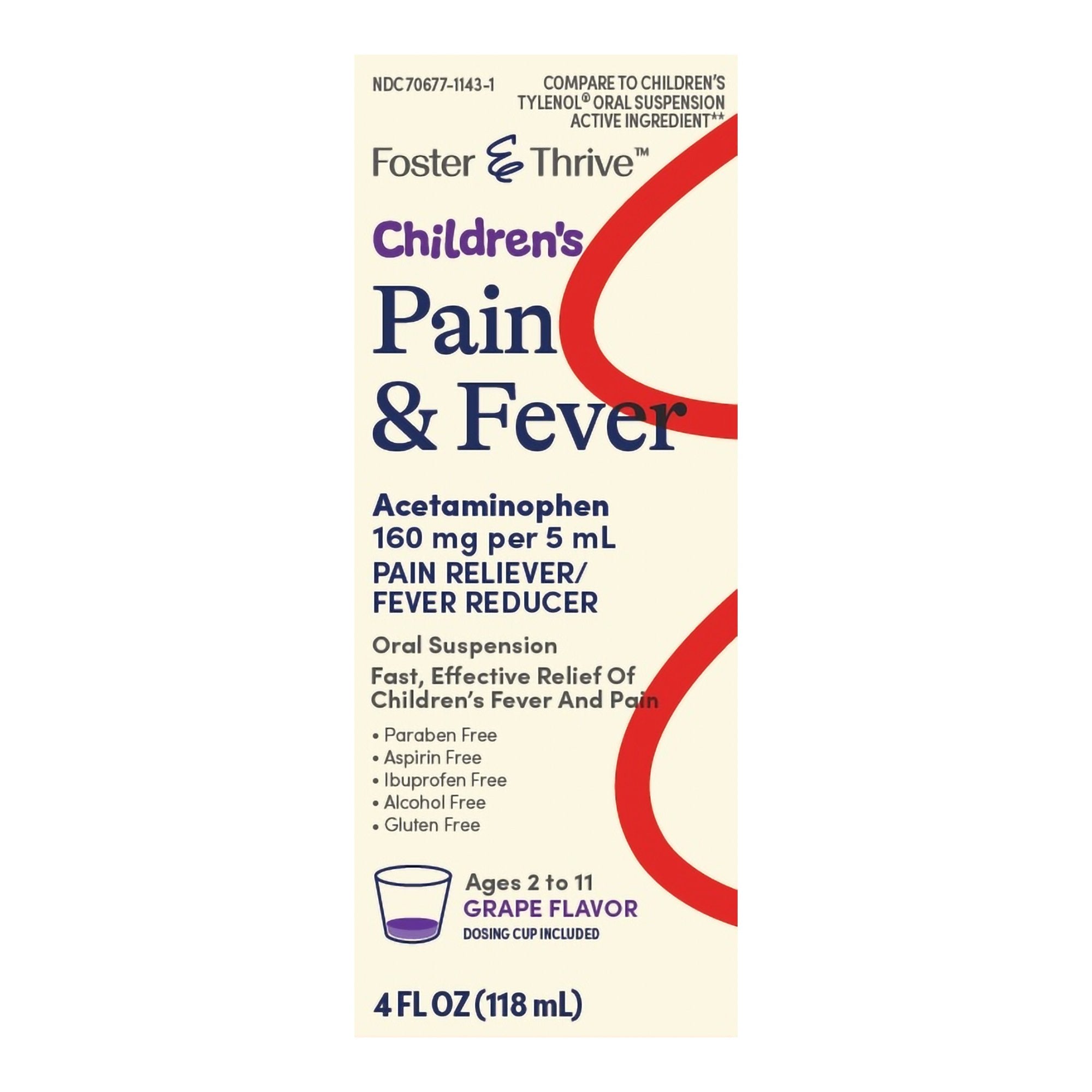 Foster & Thrive™ Acetaminophen Children's Pain Relief, Grape Flavor