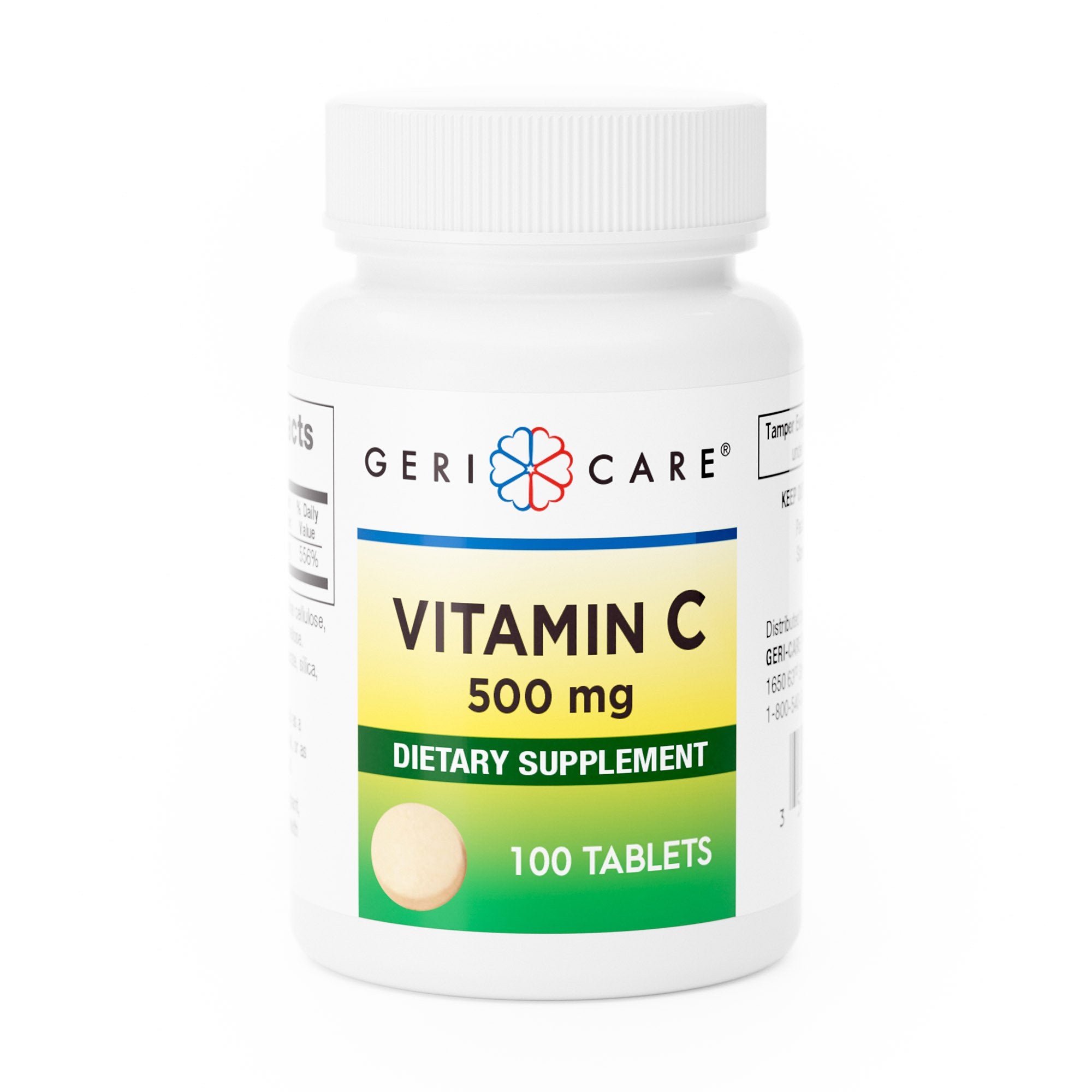 Vitamin C Supplement Geri-Care® Ascorbic Acid 500 mg Strength Tablet 100 per Bottle