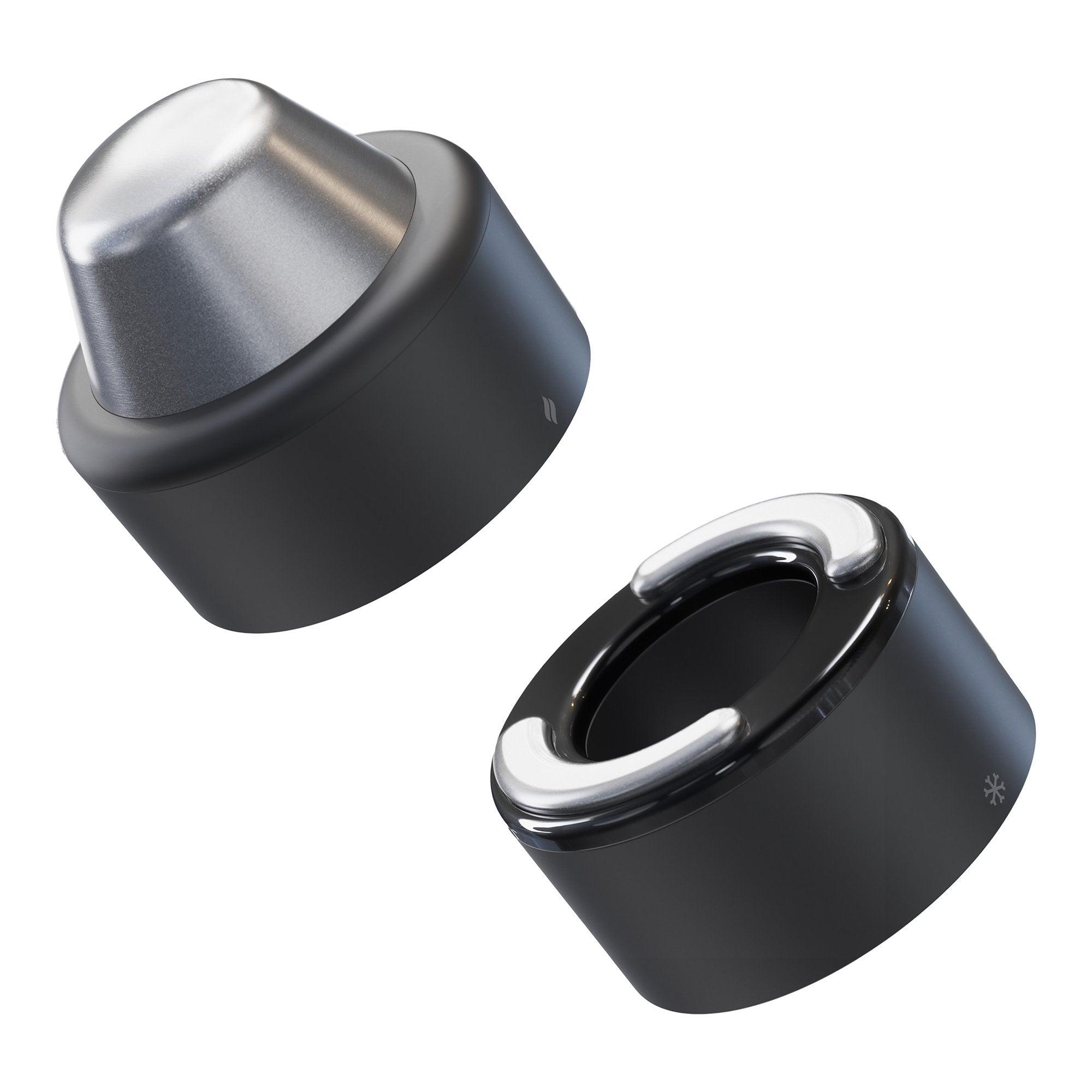 TheraFace Hot and Cold Rings Facial Massage, Black