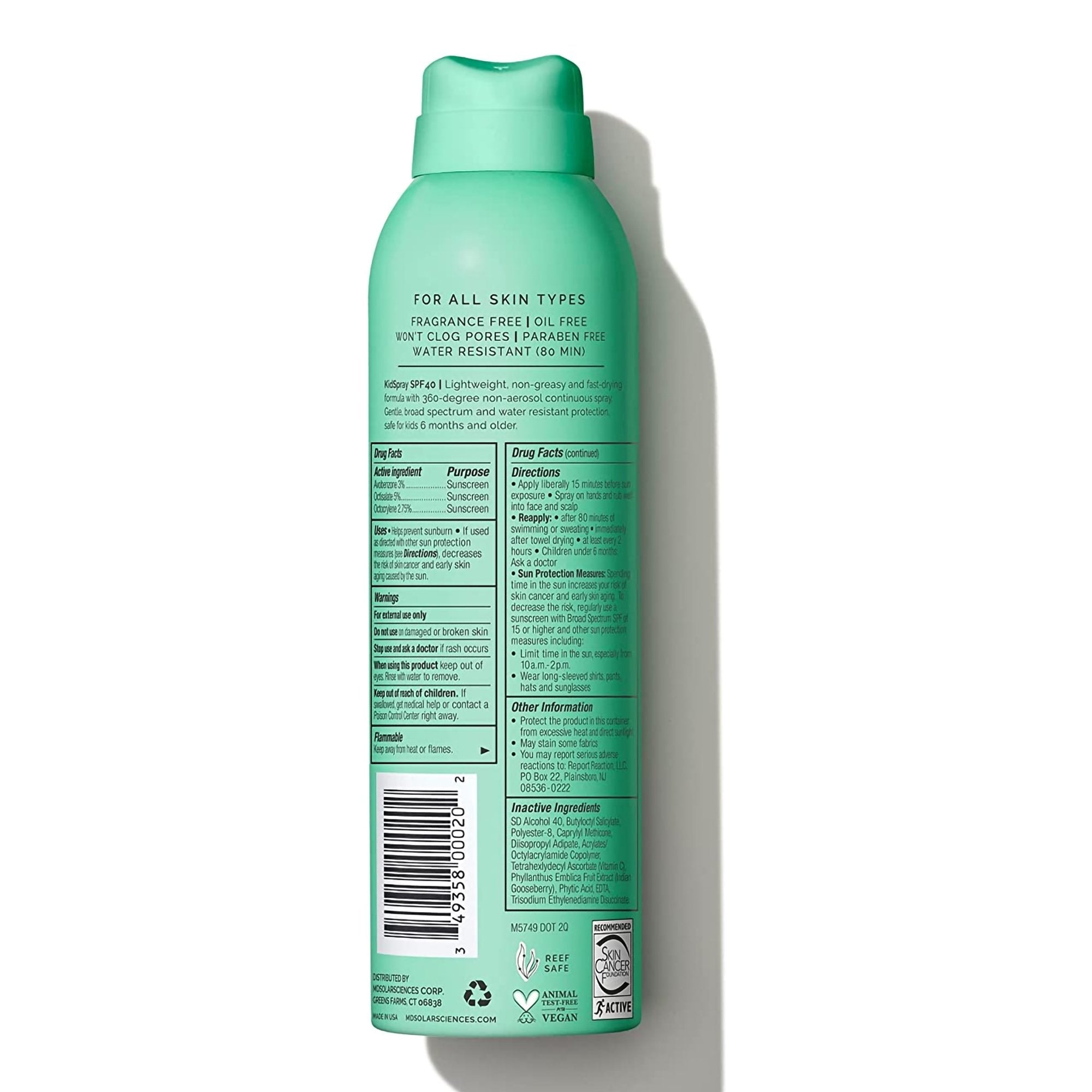 Sunscreen MDSolarsciences™ Kid Spray SPF 40 Spray 6 oz. Pump Bottle - image 2