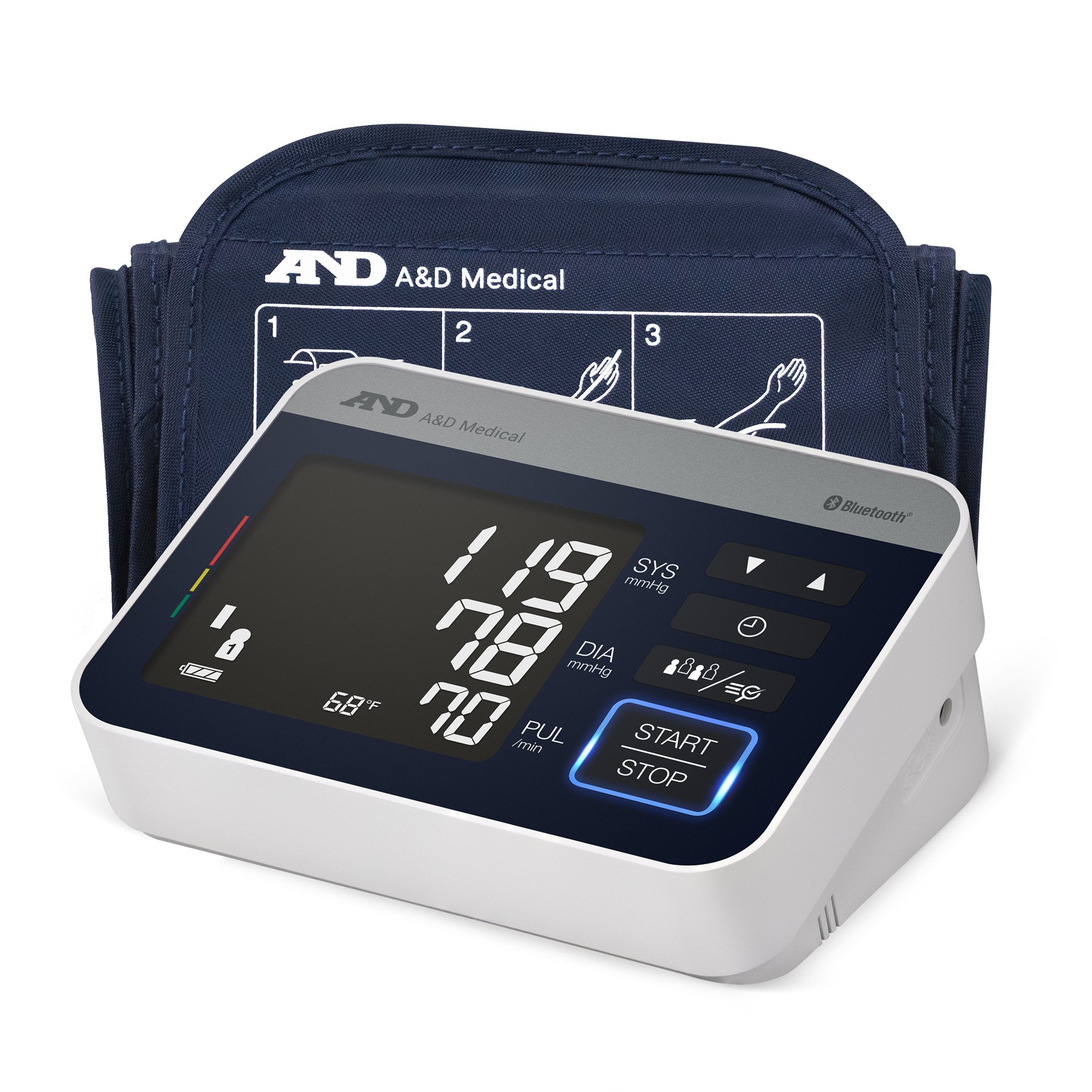 Home Automatic Digital Blood Pressure Monitor AND Wide Cuff Nylon Cuff 22 to 42 cm Desk Model