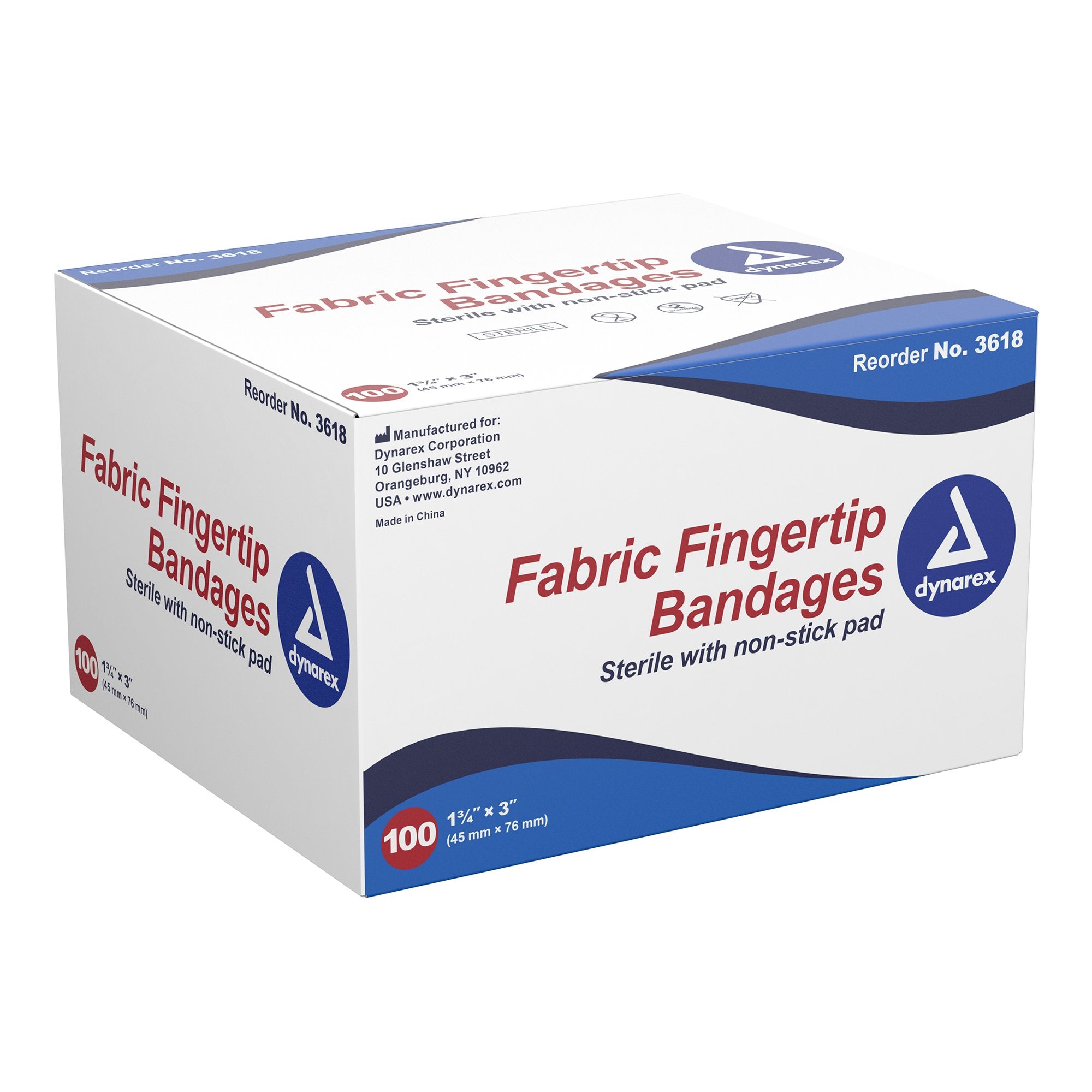 Adhesive Strip Dynarex® Fabric White 1-3/4 X 3 Inch Sterile - image 2