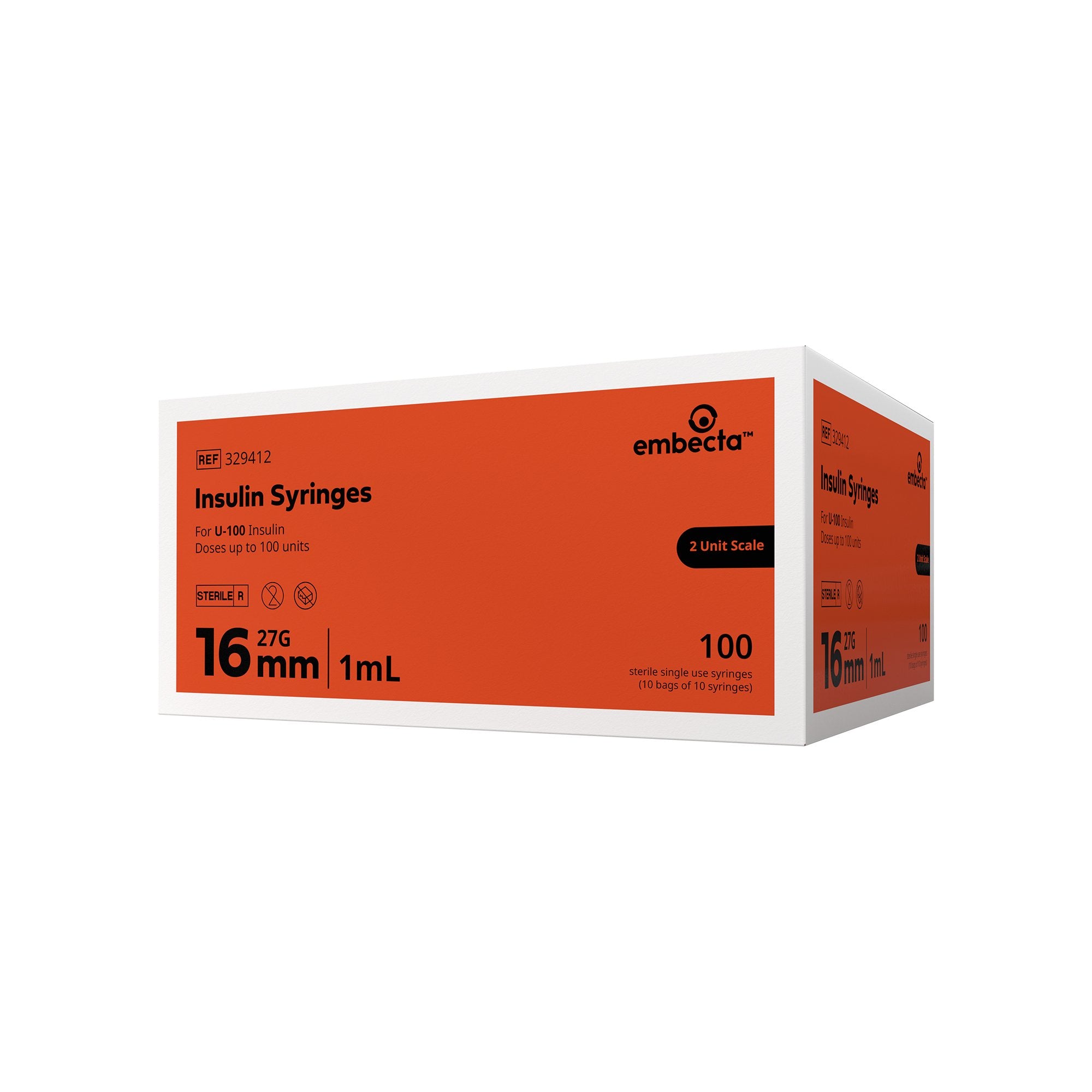 Standard Insulin Syringe with Needle Micro-Fine™ 1 mL 5/8 Inch 27 Gauge NonSafety Regular Wall - image 2