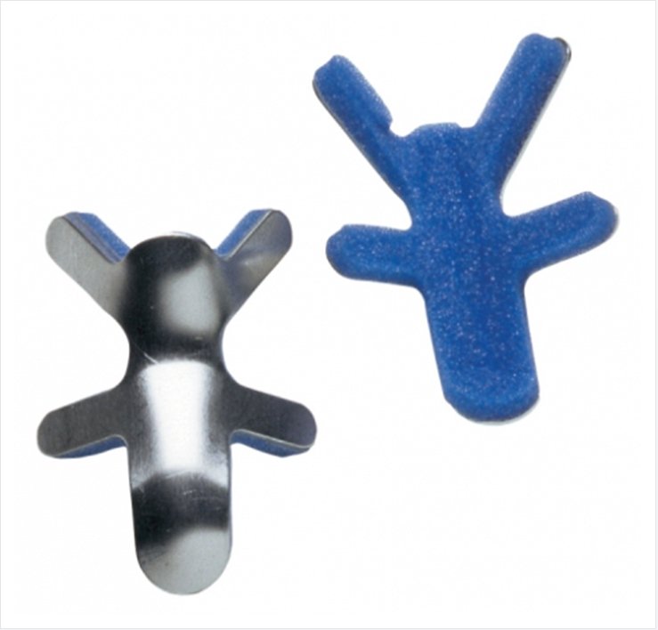 Finger Splint ProCare® Adult Medium Bendable Prong Closure Left or Right Hand Blue / Silver