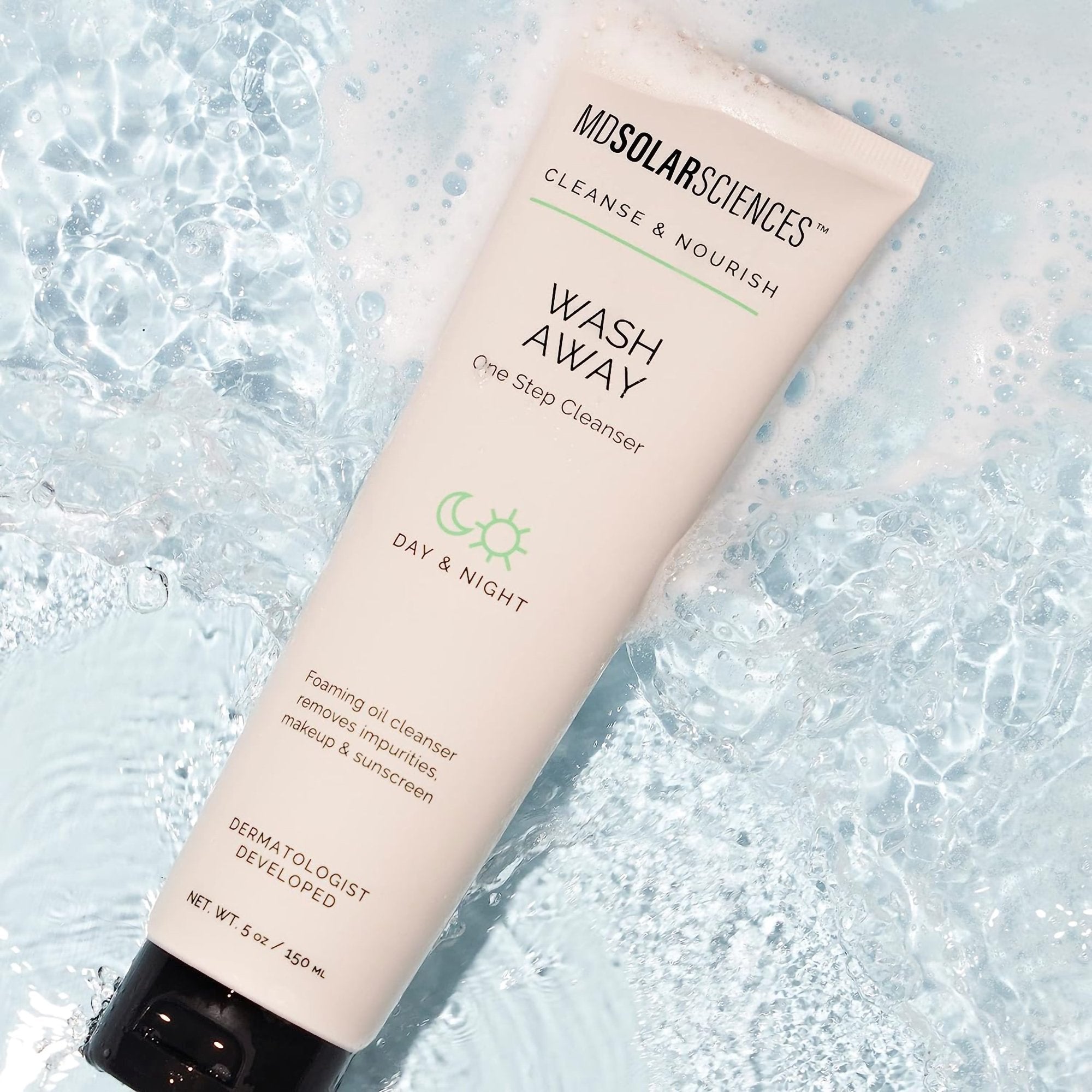 Facial Cleanser MDSolarsciences™ Wash Away One Step Gel 5 oz. Tube Unscented - image 6
