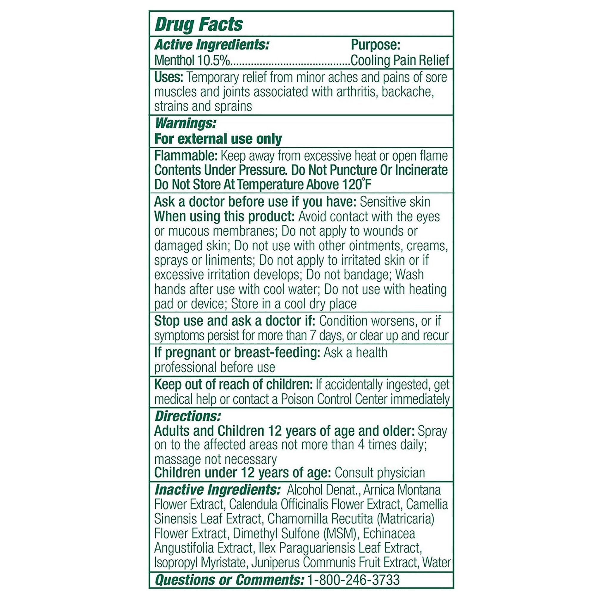 Topical Pain Relief Biofreeze® Professional 360° 10.5% Strength Menthol Spray 4 oz. - image 2