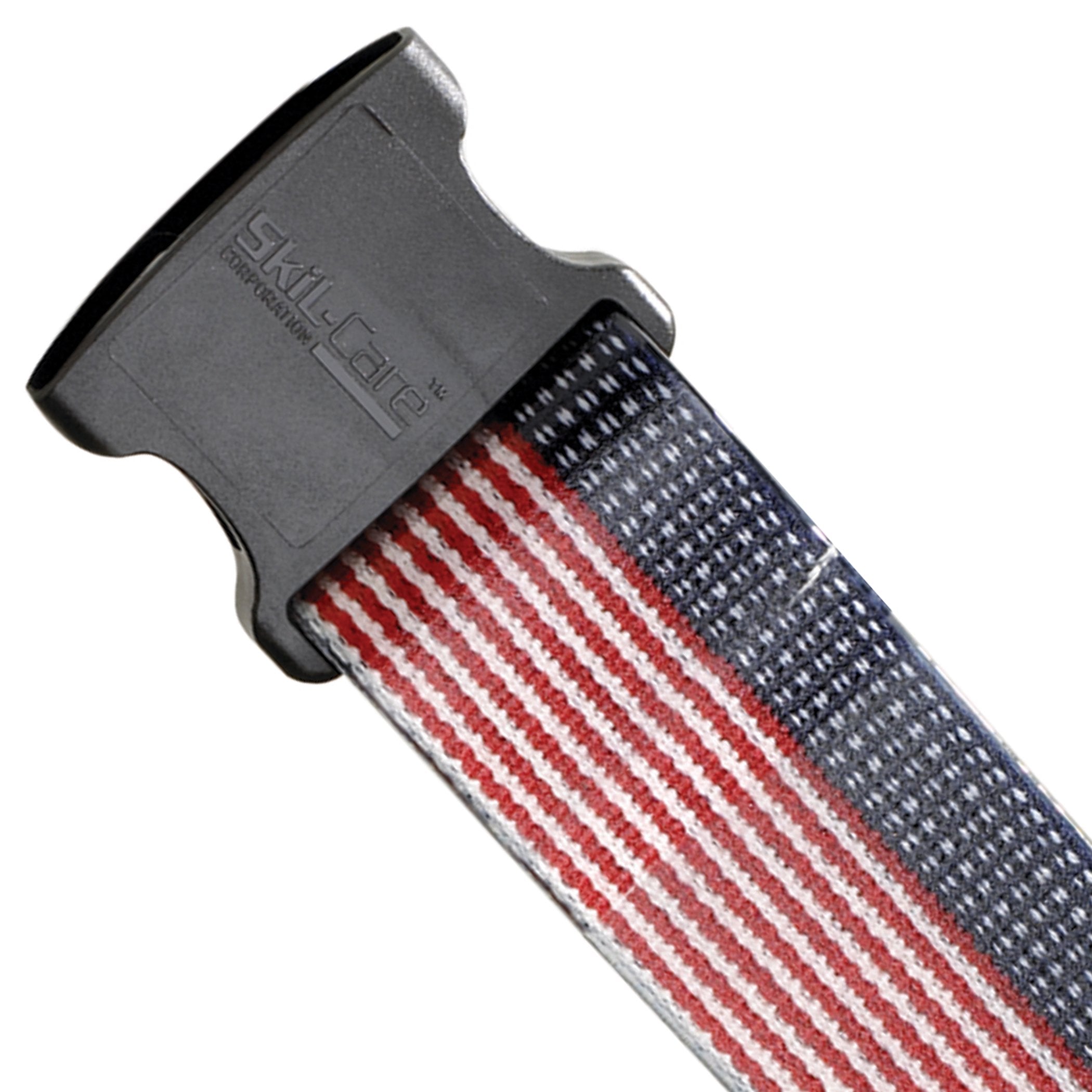 Gait Belt SkiL-Care™ PathoShield 72 Inch Length Stars and Stripes Design Plastic Coated Webbing - image 2