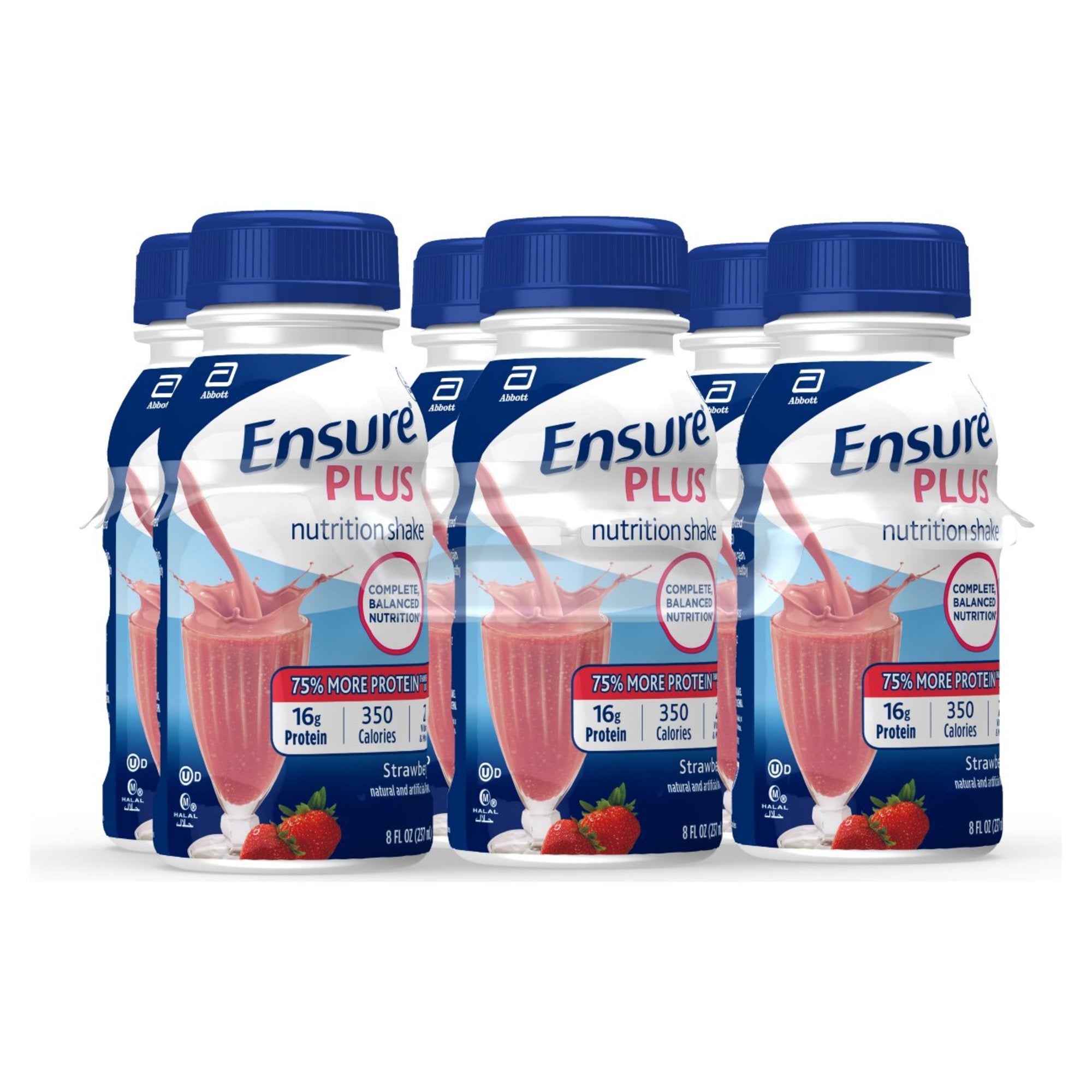 Oral Supplement Ensure® Plus Nutrition Shake Strawberry Flavor Liquid 8 oz. Bottle - image 2